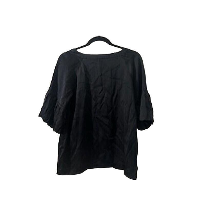 Designer Pixie Hopkins Black Boho Blouse Size M - Flowy 3/4 Sleeve Size M / US 6-8 / IT 42-44 - 3 Thumbnail