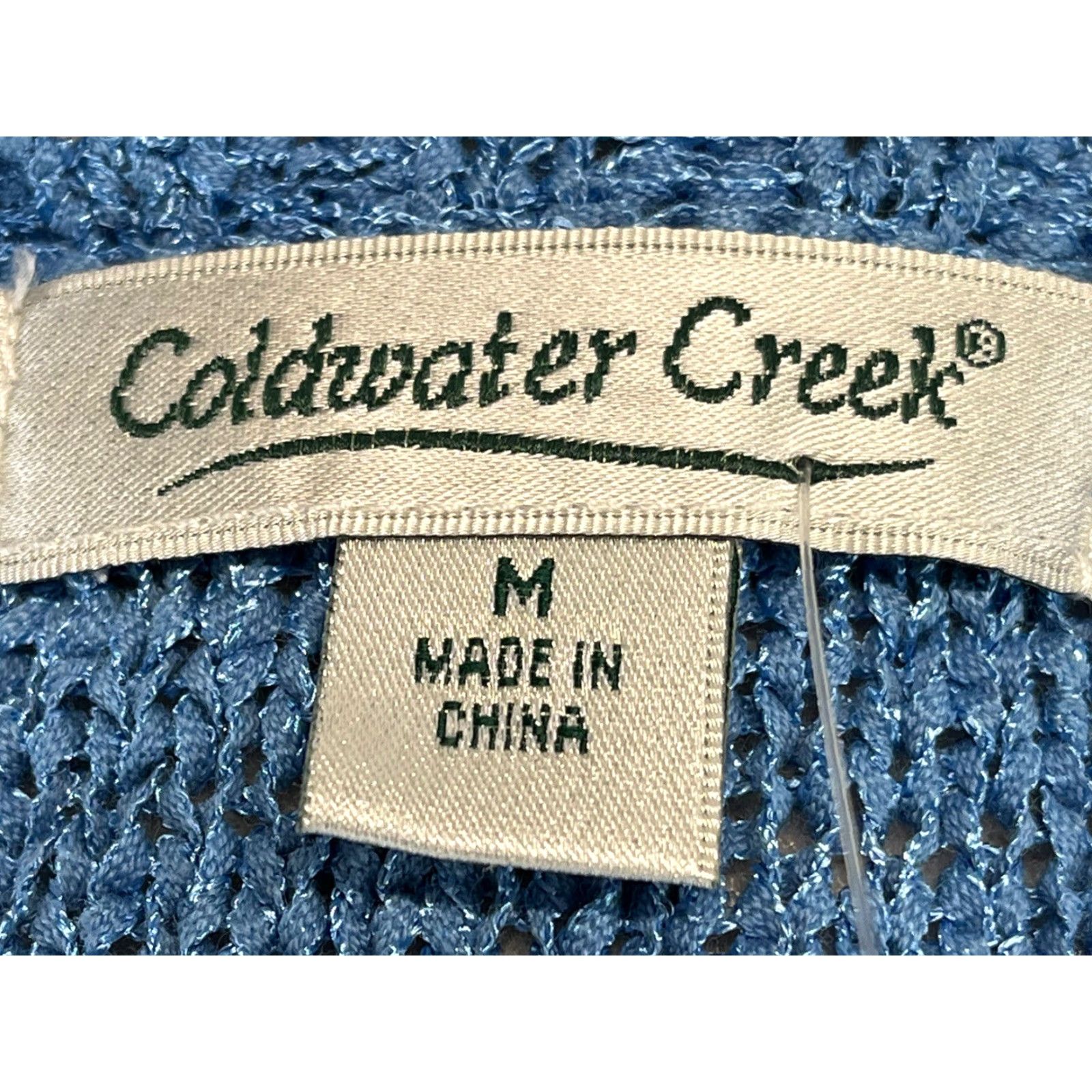 Coldwater Creek Coldwater Creek Cardigan Sweater Women Size M Blue Loose Knit Single Button Womens Size M / US 6-8 / IT 42-44 - 6 Thumbnail