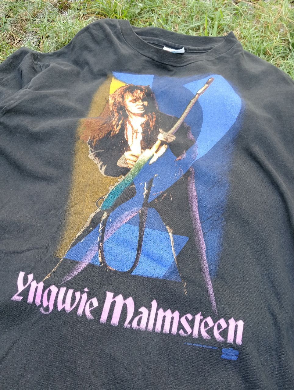 Band Tees Vintage 90s Yngwie Malmsteen The Seventh Sign Tees Size US L / EU 52-54 / 3 - 4 Thumbnail