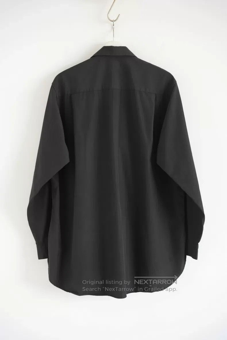 Yohji Yamamoto Yohji Yamamoto 17aw double pocket open neck black shirt Size US L / EU 52-54 / 3 - 2 Thumbnail