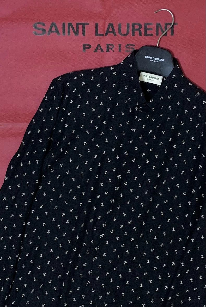 Saint Laurent Paris Saint laurent paris 20 FW mulberry silk anchor shirt 2506-N Size US XXS / EU 40 - 7 Thumbnail