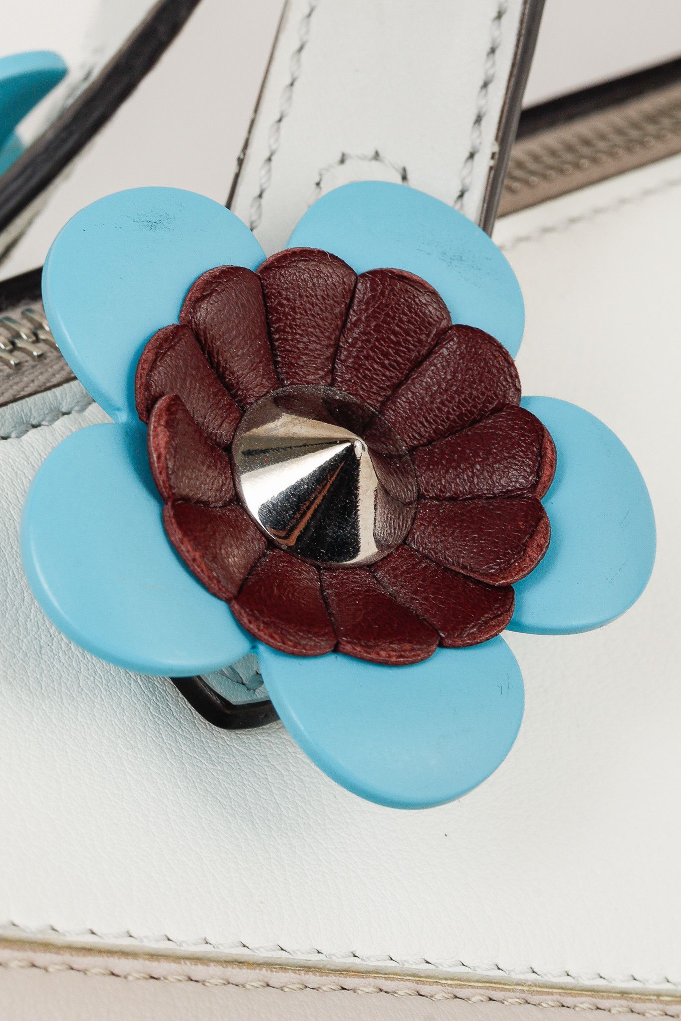 Fendi Fendi Flowerland By The Way Vitello Dolce Studded Bag Size ONE SIZE - 9 Thumbnail