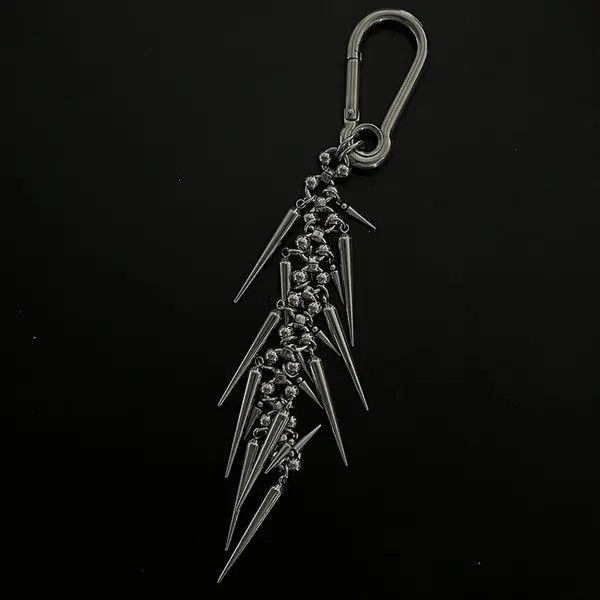 Jewelry Edgy Silver Spike Keychain Size ONE SIZE - 6 Thumbnail