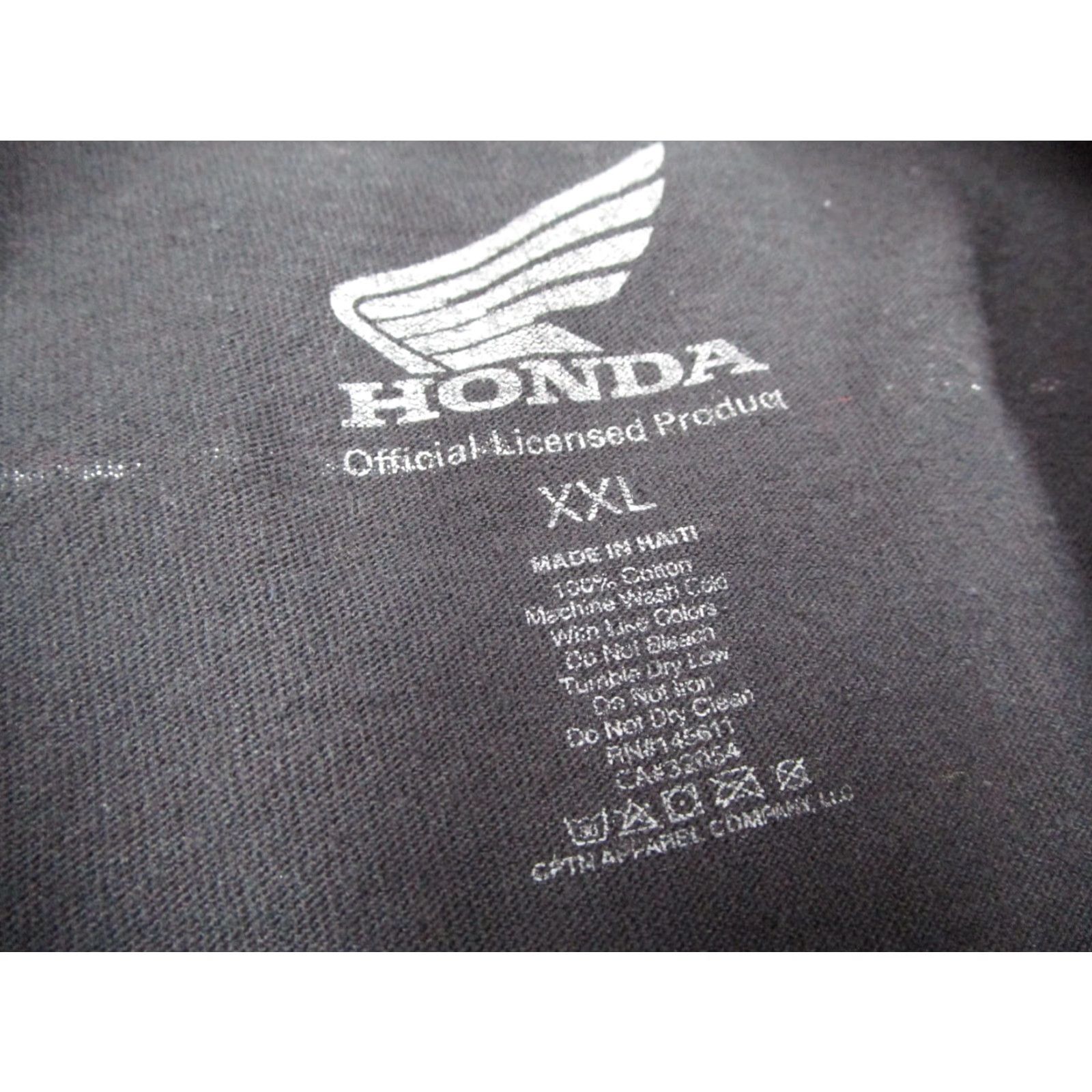 Honda VINTAGE Honda Men's T-Shirt 2XL Black Crew Neck Short Sleeve Logo Graphic Double Sided City Motorbike Autumn Winter Spring Summer Size US XXL / EU 58 / 5 - 2 Thumbnail