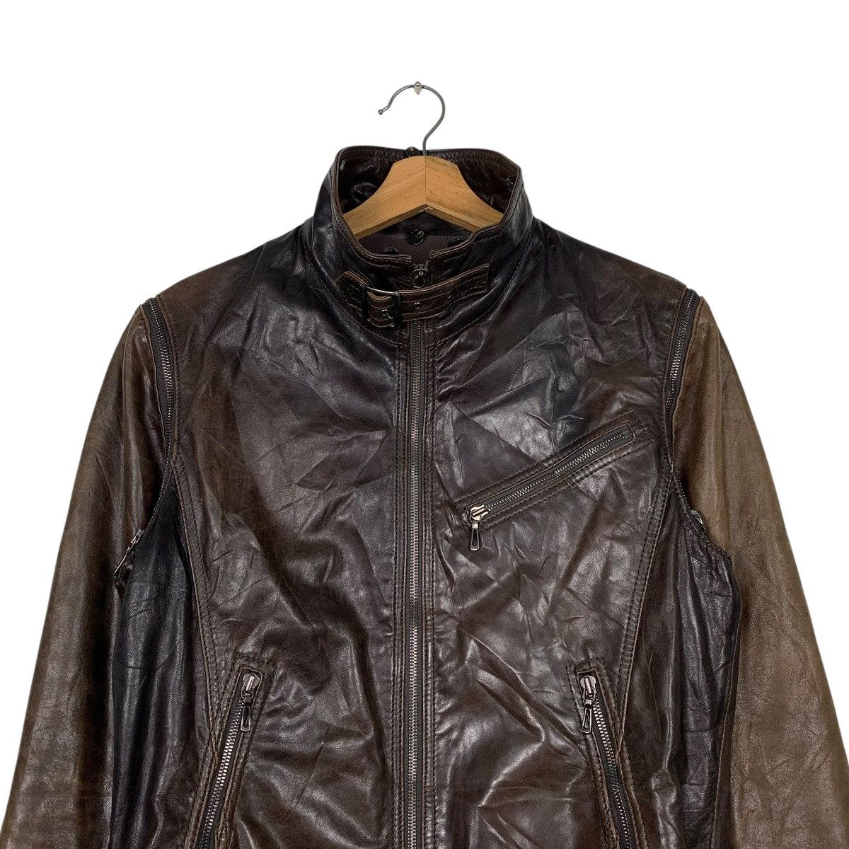 Tete Homme Tete Homme Biker Leather Jacket Size US S / EU 44-46 / 1 - 2 Thumbnail