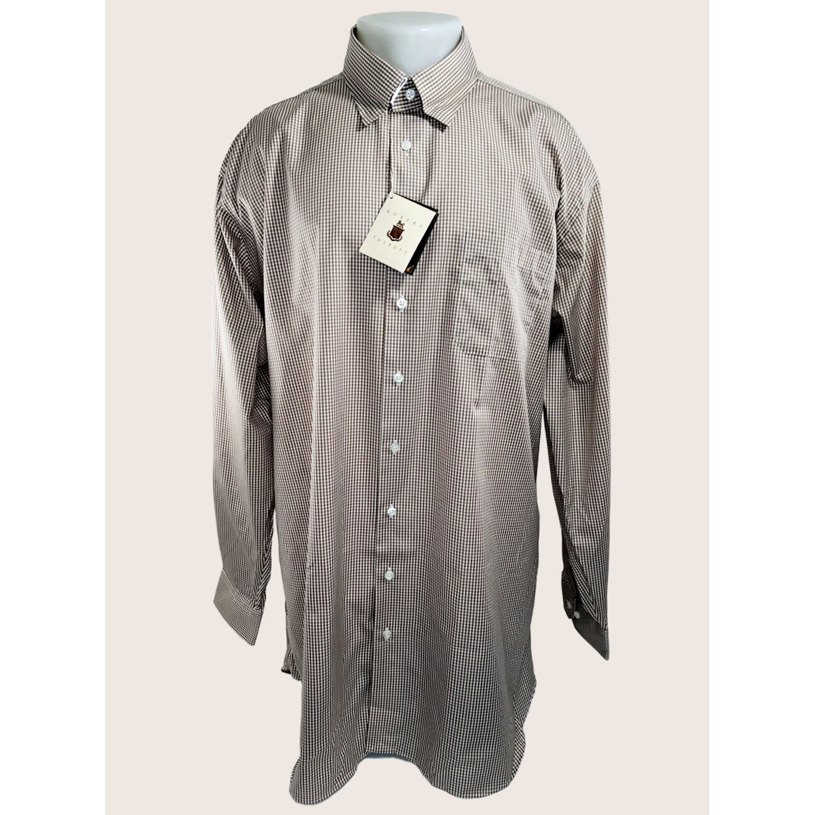 Robert Talbott Robert Talbott Shirt Mens 19 / 38 Brown Bespoke NEW TAGS Big Tall Check Plaid Size US XXL / EU 58 / 5 - 1 Thumbnail