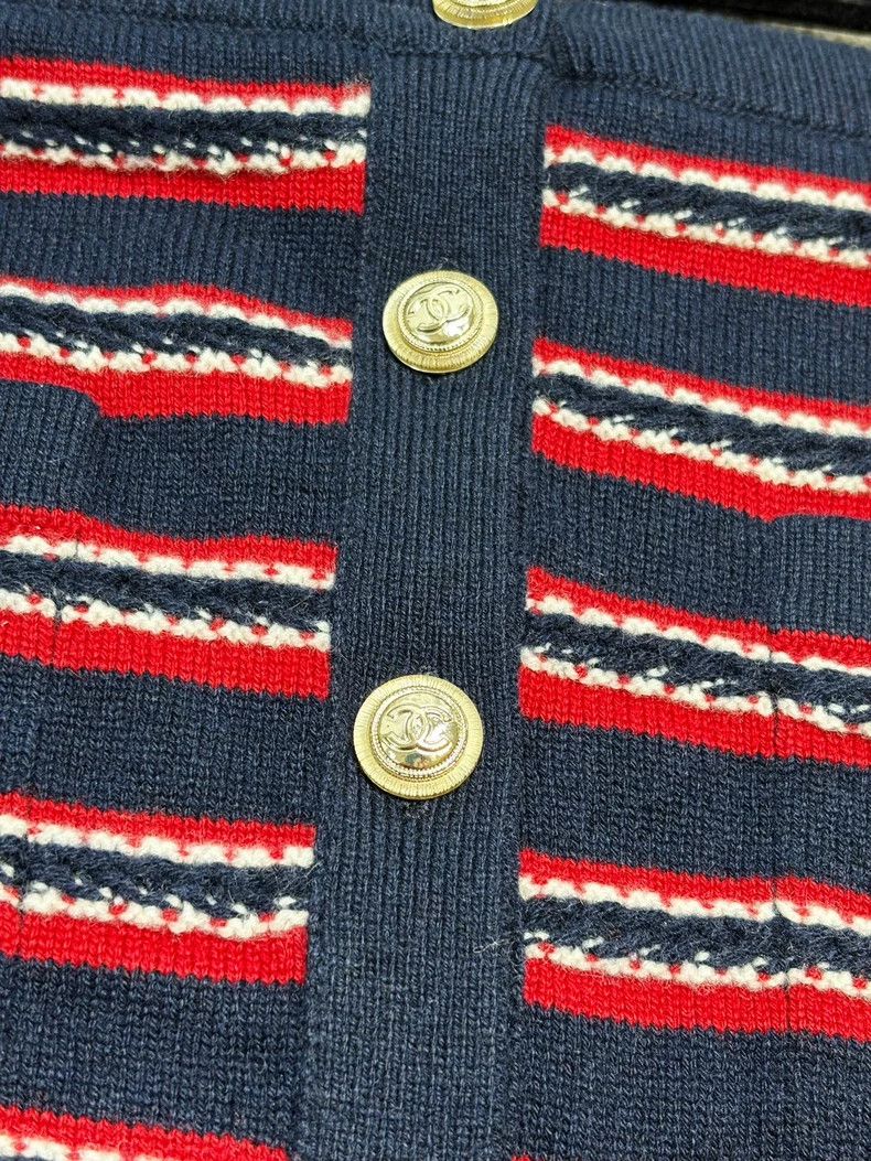 Chanel Chanel SizeS 21C red and blue color block 36 size striped k Size 24" / US 00 / IT 34 - 4 Thumbnail