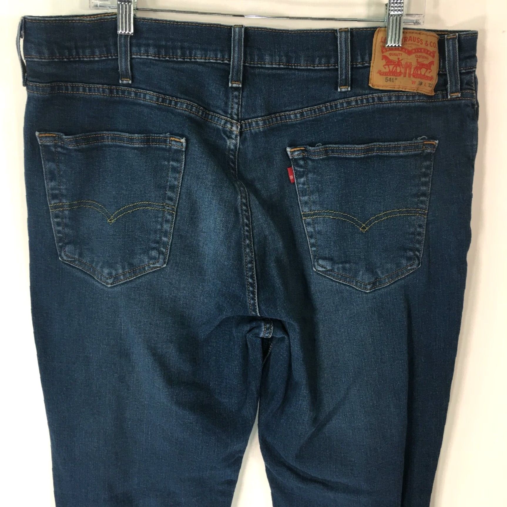 Levi's Levi's 541 Jeans – Straight Leg – Mid Rise – Dark Blue Denim – Relaxed Fit – 38x30 – 5-Pocket, Button Fly – Mens Jeans Size US 38 / EU 54 - 3 Thumbnail