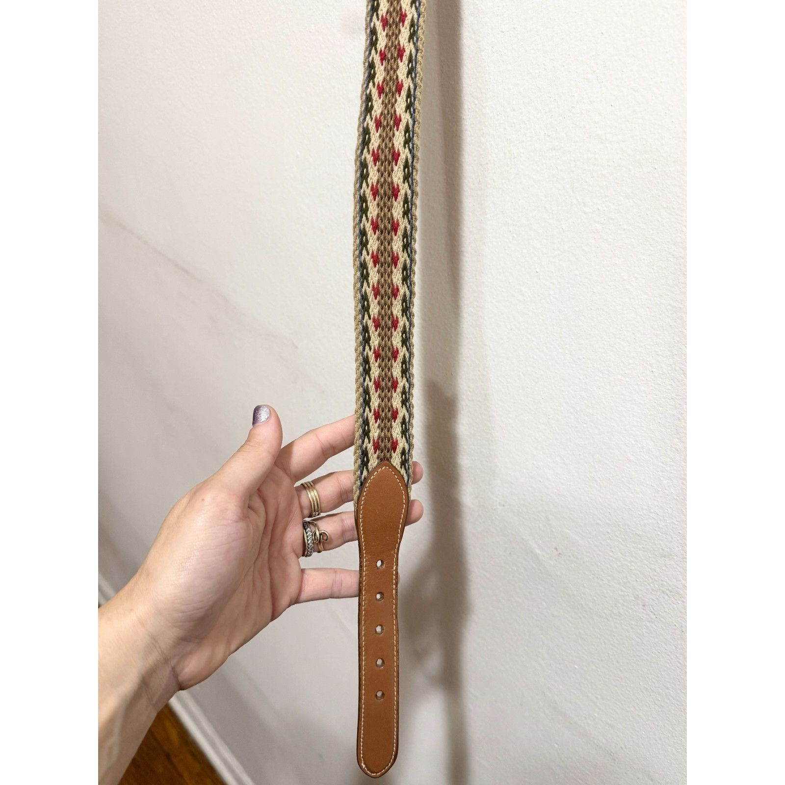 Vintage Vintage Dominican Republic Canterbury leather woven belt siz Size ONE SIZE - 2 Thumbnail