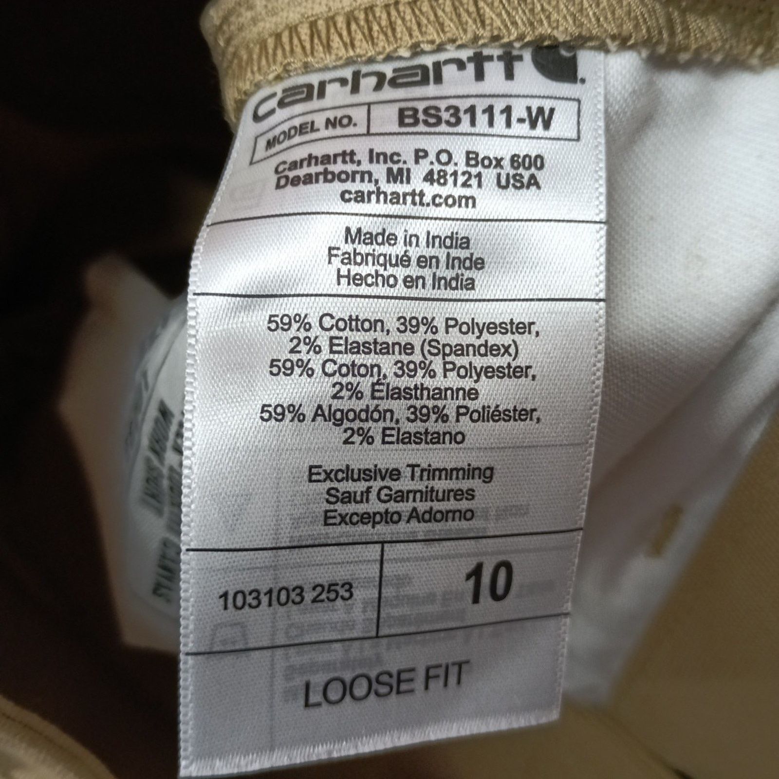 Carhartt Carhartt Women's Canvas Work Shorts Loose Fit Size 10 Khaki Size 32" / US 10 / IT 46 - 3 Thumbnail