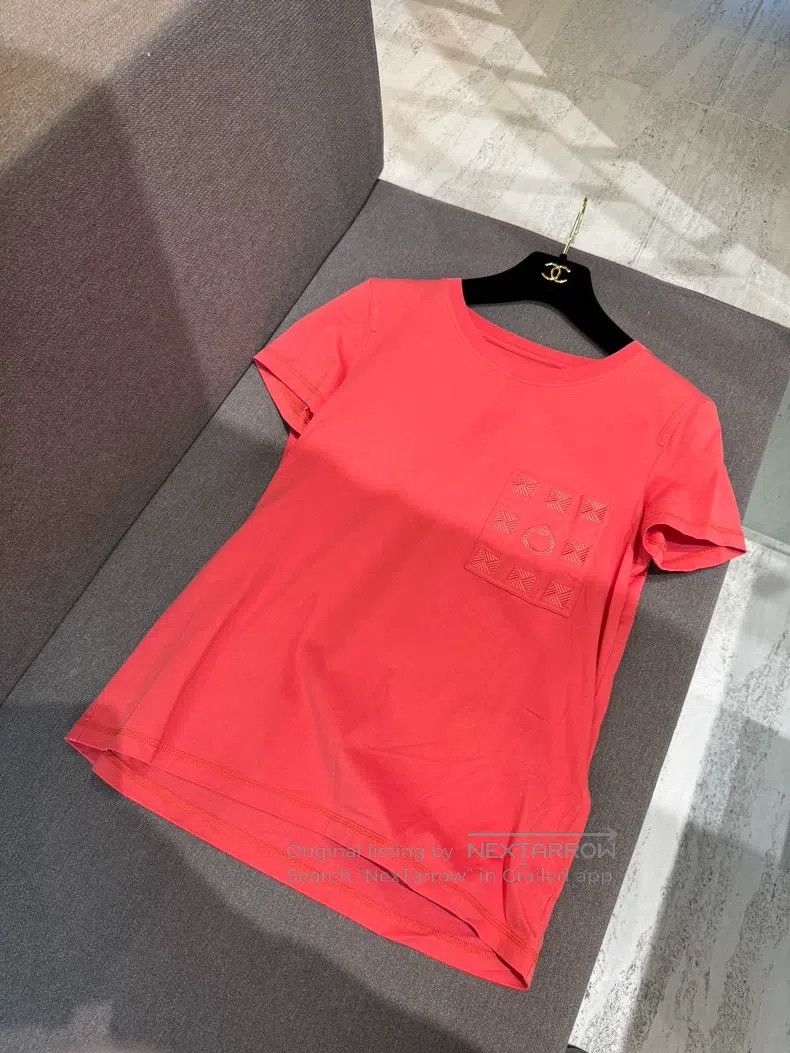 Hermes Hermes #Classic# Pocket Embroidered T-shirt Size XS / US 0-2 / IT 36-38 - 1 Thumbnail