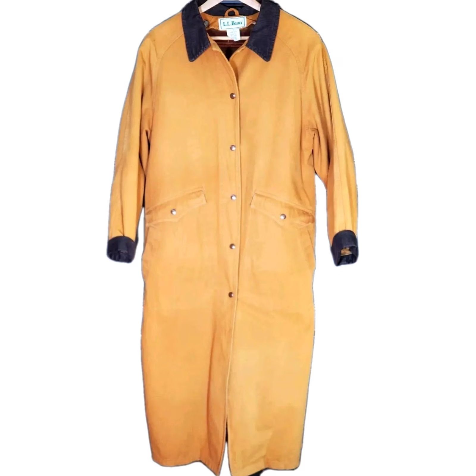 Vintage VINTAGE L.L. Bean Long Canvas Barn Chore Field Coat Rust Aztec Fleece Liner AQ42 Women’s Petite M Sized Coat Size M / US 6-8 / IT 42-44 - 2 Thumbnail