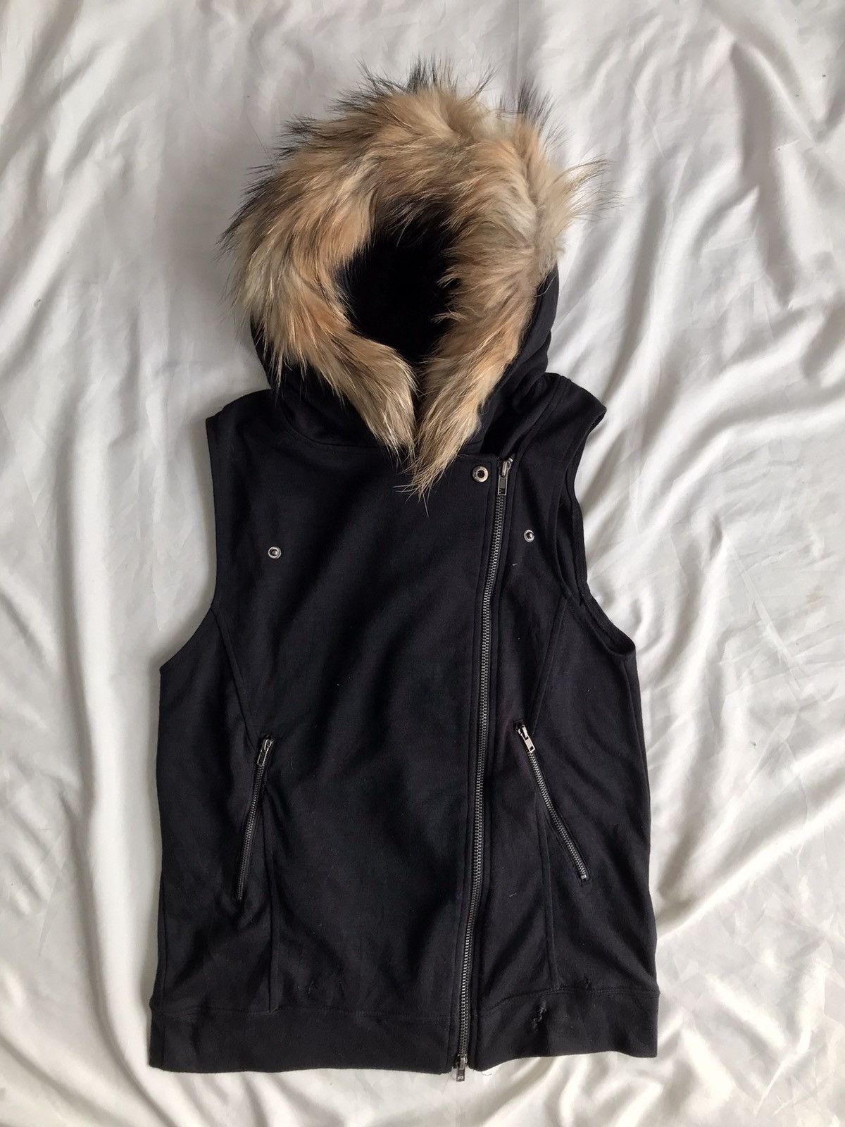 Japanese Brand Vintage Fur Hoodie Vest Rockn roll style Size US M / EU 48-50 / 2 - 1 Thumbnail