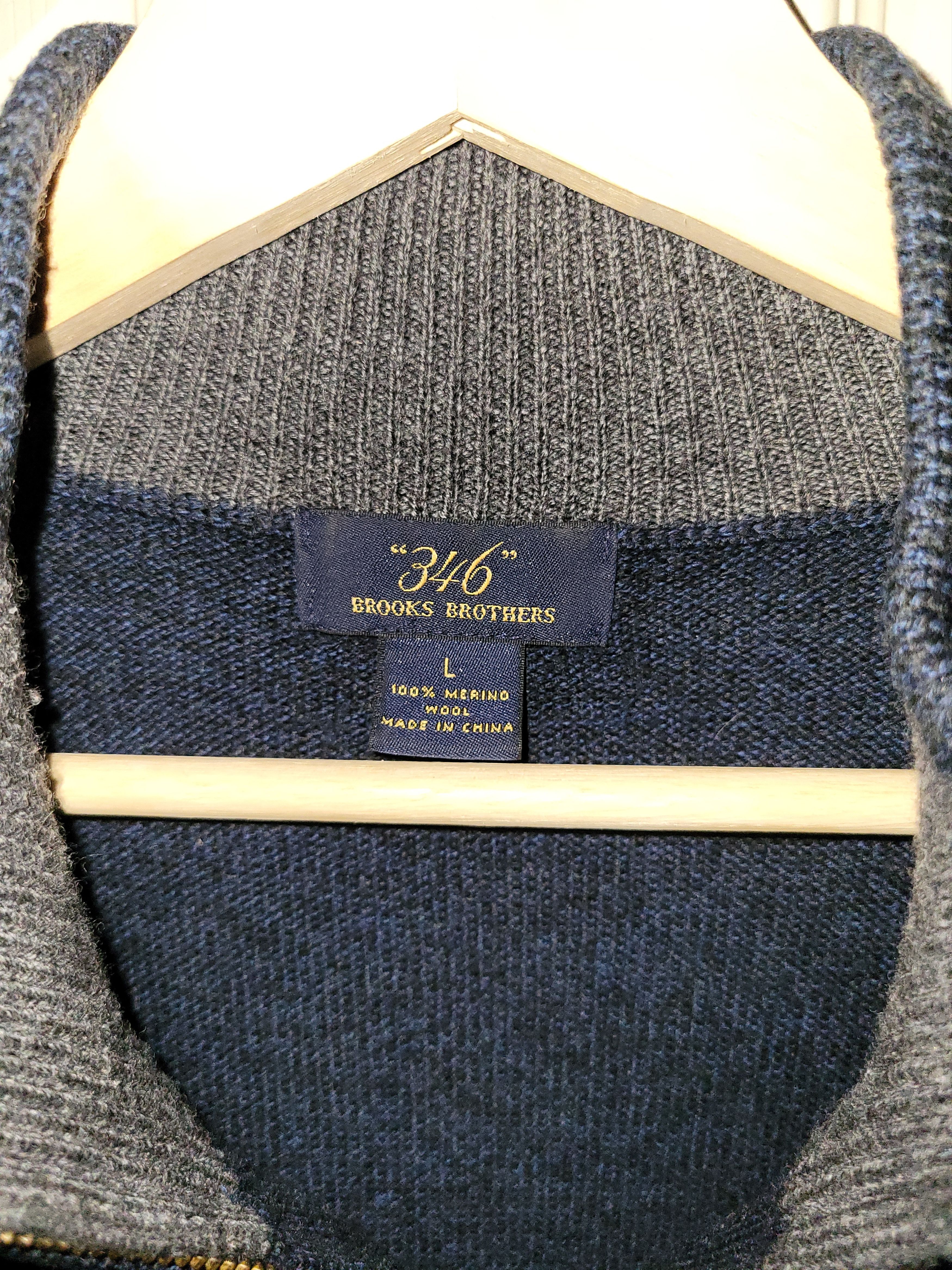 Brooks Brothers Brooks Brothers "346" Merino Quarter-Zip Size US L / EU 52-54 / 3 - 2 Thumbnail