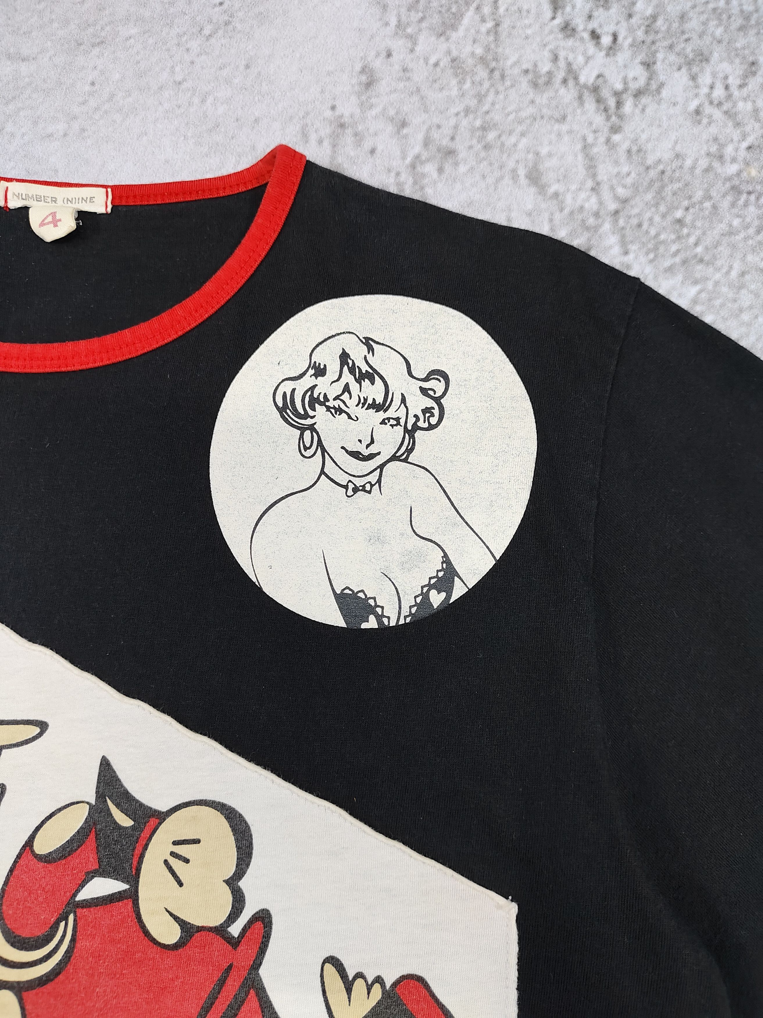 Number (N)ine 00s Number (N)ine- Comic Character Graphic Patch Ringer Tee Size US M / EU 48-50 / 2 - 6 Thumbnail