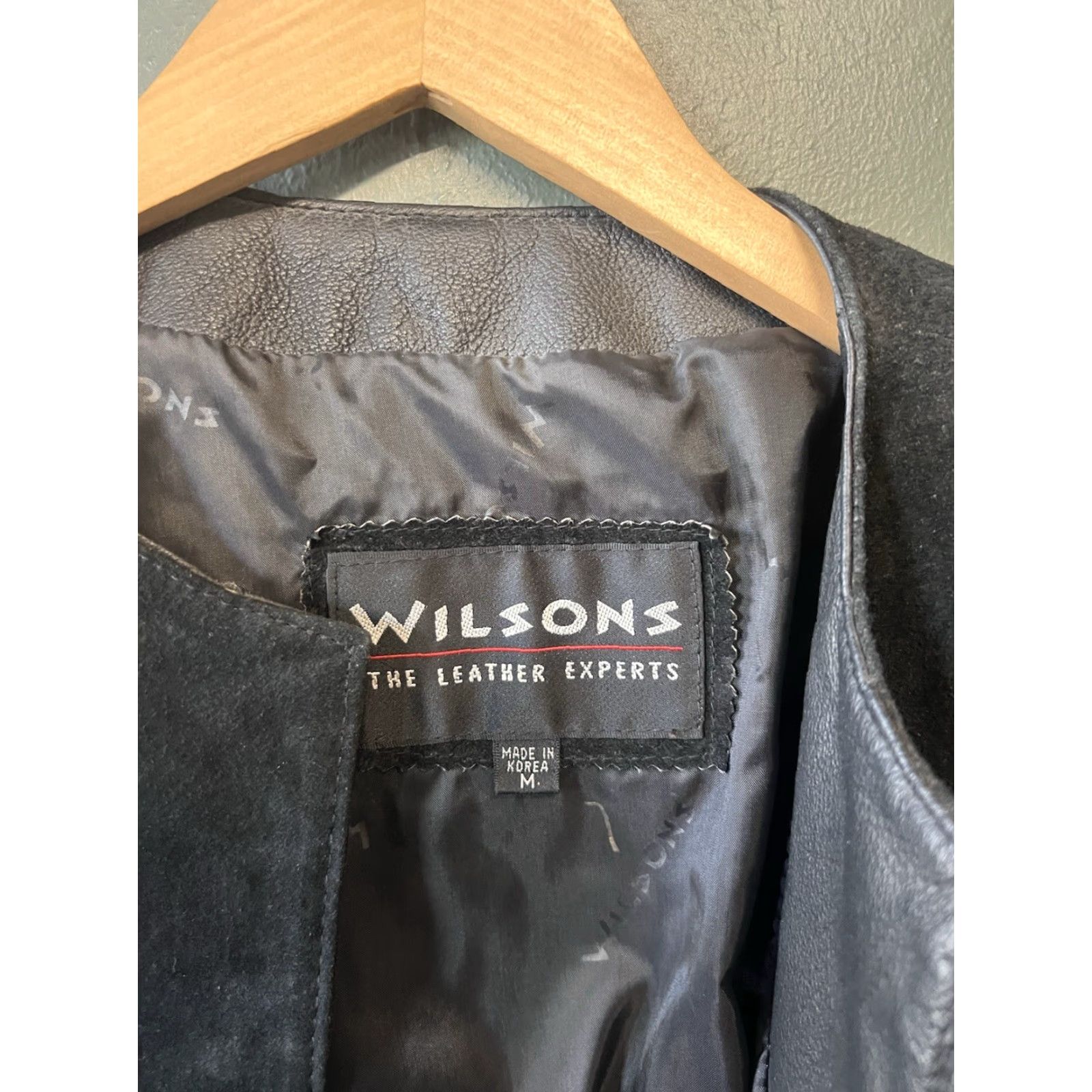 Vintage Wilsons Leather Womens Black Jacket Open Front Size Medium Size M / US 6-8 / IT 42-44 - 3 Thumbnail