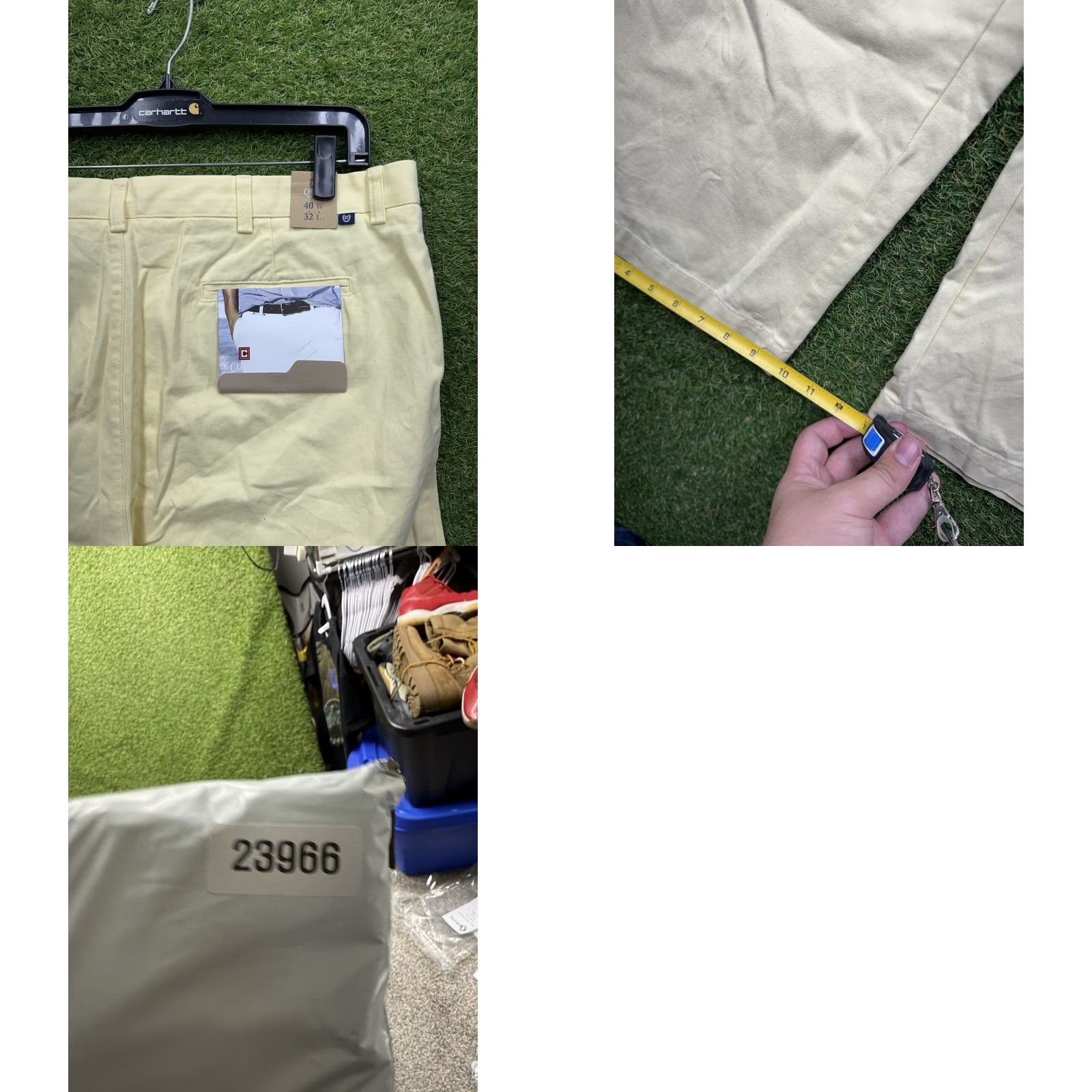 Chaps Chaps Chino Pants Mens 38x32 Yellow Classic Straight Flat Front NWT Dress casual Pocket 5-Pocket Logo Button Zip Regular 38in Inseam Mens Pants Size US 38 / EU 54 - 8 Thumbnail