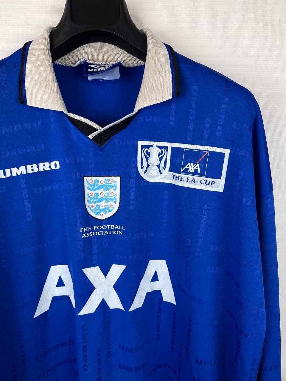 Other England F.A. CUP Shirt AXA 9 number 90s Jersey Umbro XL Size US XXL / EU 58 / 5 - 6 Thumbnail