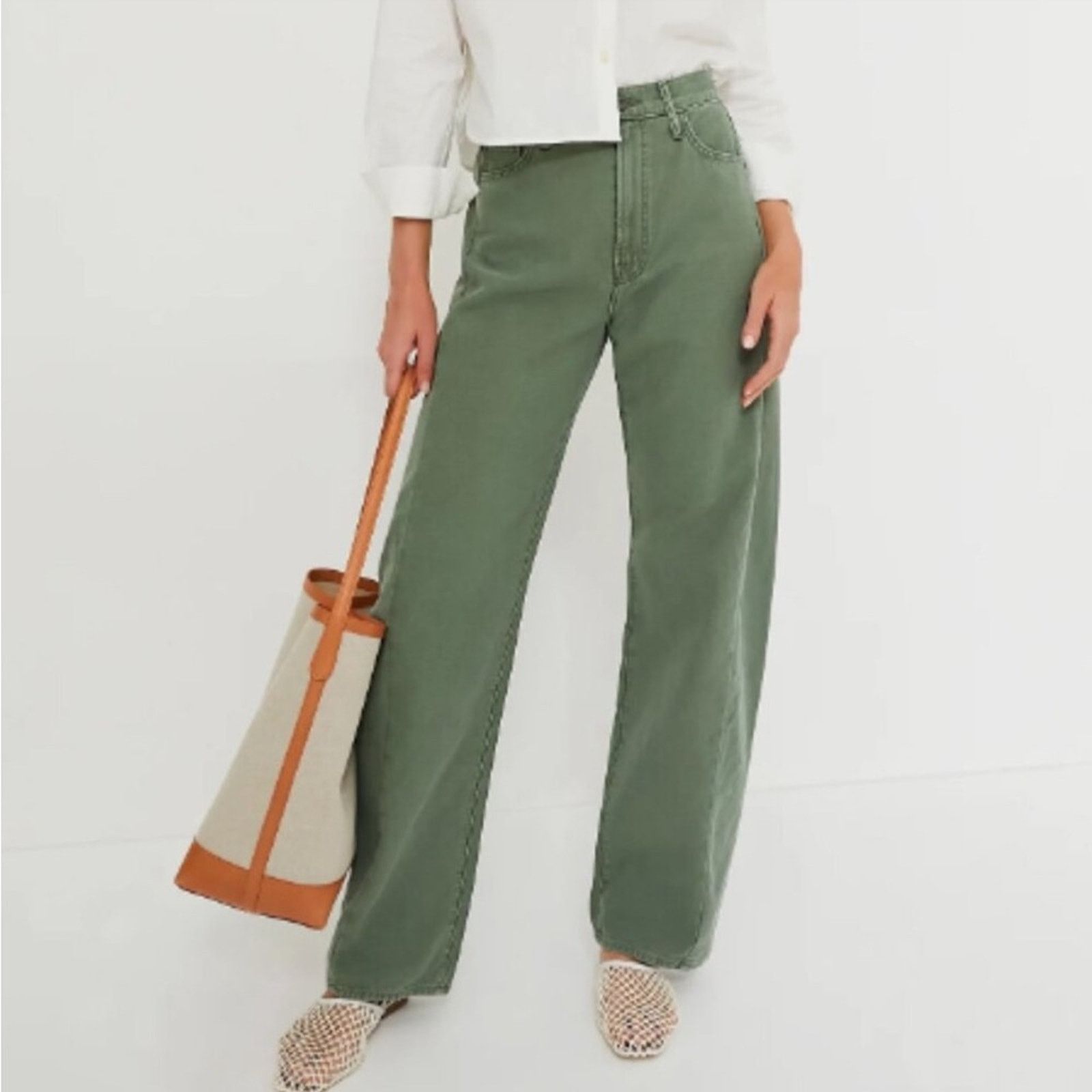 MOTHER Mother The Full Pipe Skimp Barrel Leg Jeans Sz 30 NWOT Size 30" / US 8 / IT 44 - 1 Thumbnail