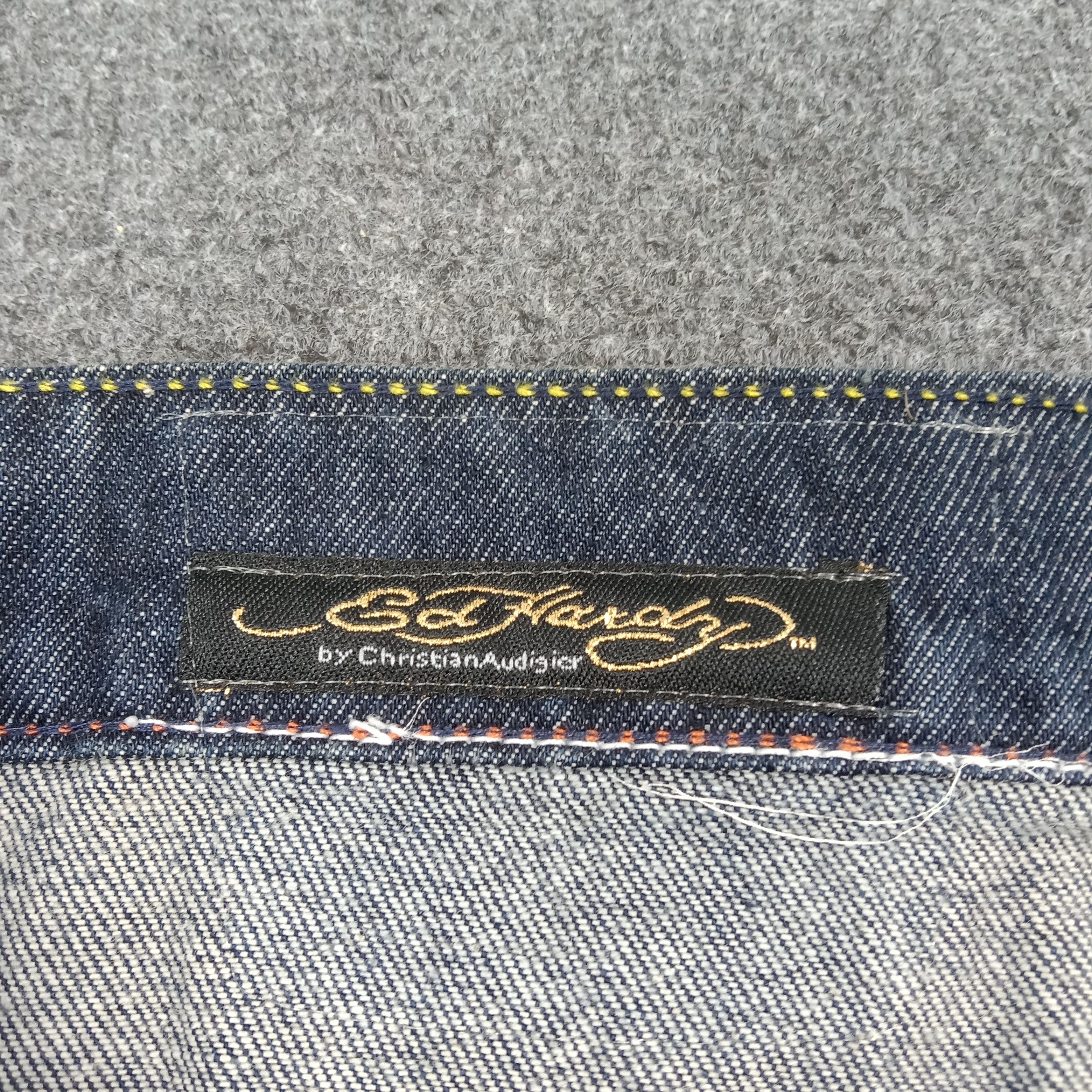 Ed Hardy Ed Hardy Embroidered Skull Art Logo Jeans C272N18 Size US 43 - 5 Thumbnail