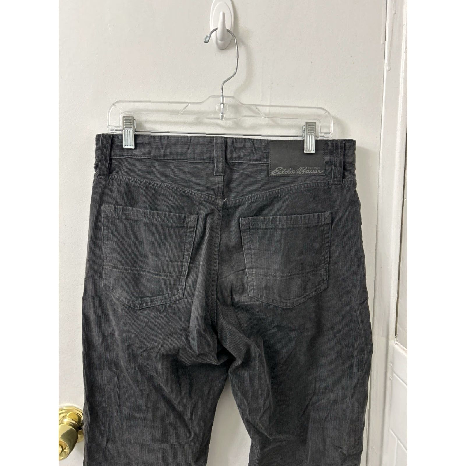 Eddie Bauer Eddie Bauer Corduroy Pants Mens 32x32 Straight Fit Khakis Gray Solid 5-Pocket Classic Casual Trousers Size US 32 / EU 48 - 7 Thumbnail