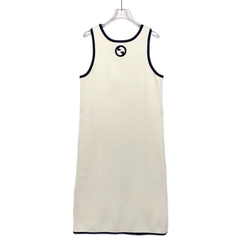 Gucci Gucci Sleeveless Knit Dress with Logo Embroidery-2506 Size US 36 / EU 52 - 2 Thumbnail