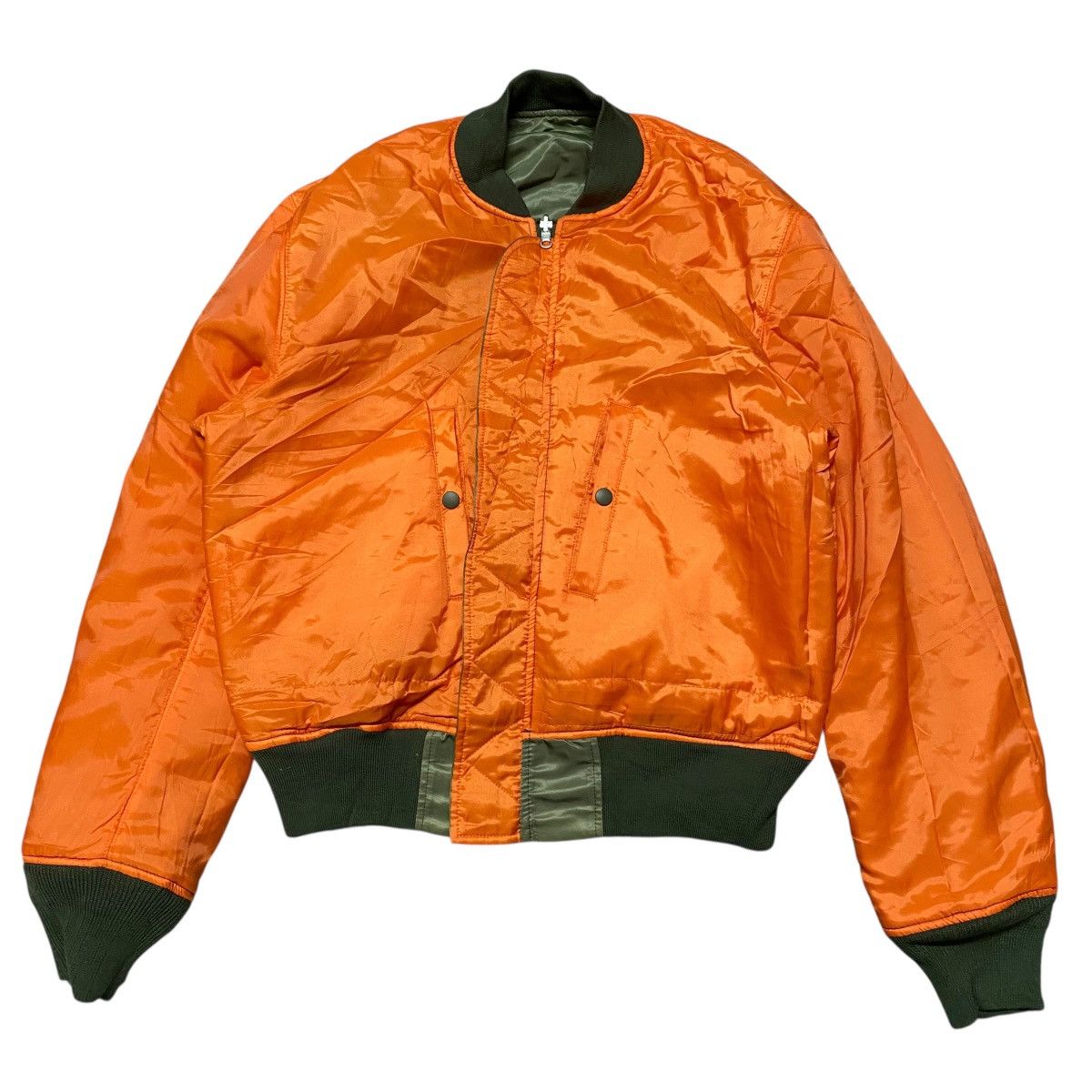 Japanese Brand Kawasaki MA-1 Bomber Jacket Reversible Sunfaded Size US XL / EU 56 / 4 - 3 Thumbnail
