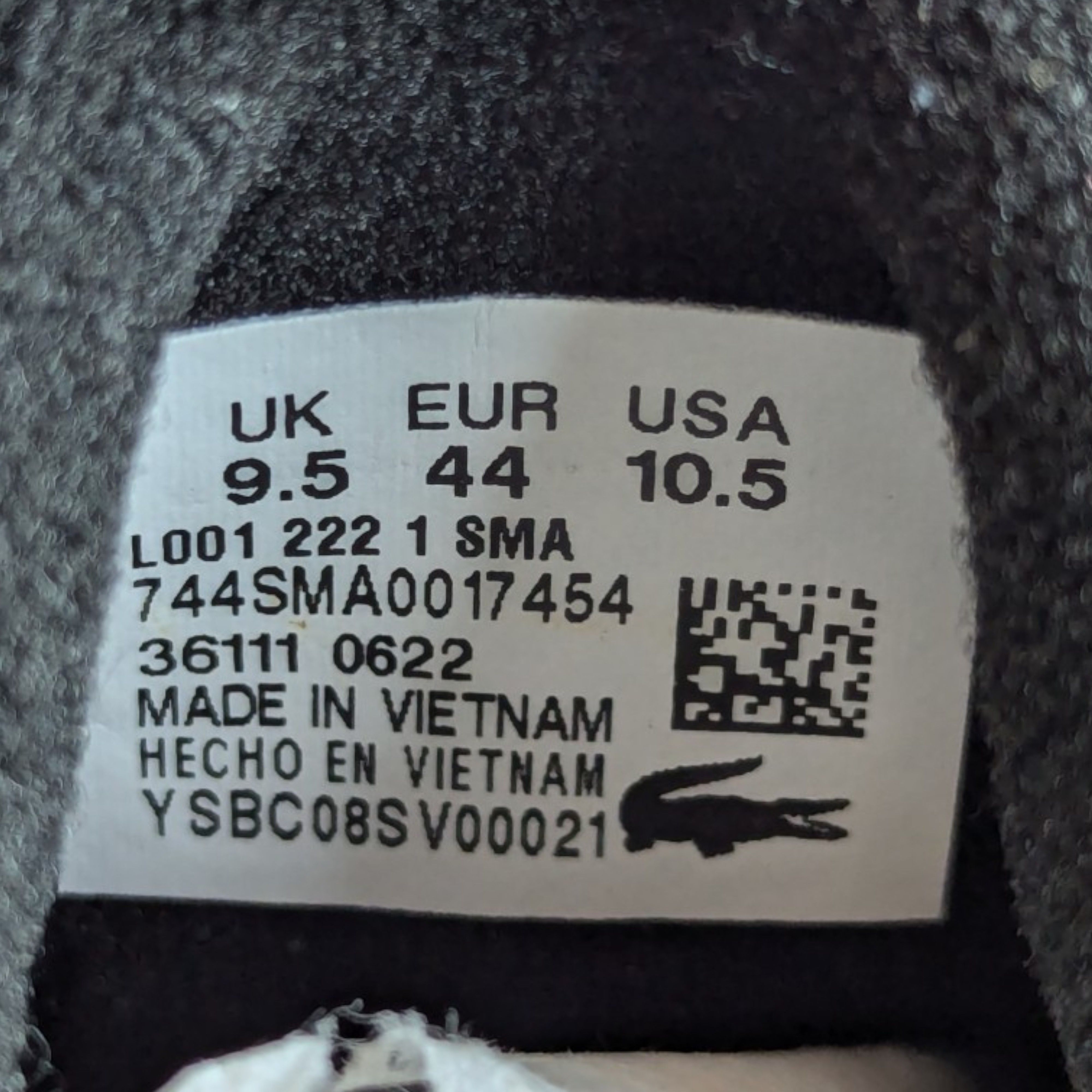 Lacoste LACOSTE BLACK LEATHER SNEAKERS Size US 10.5 / EU 43-44 - 8 Thumbnail