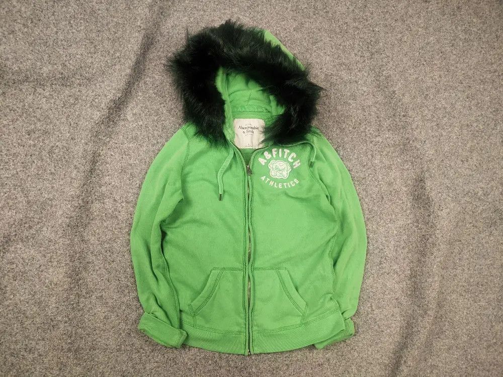 Abercrombie & Fitch Vintage Abercrombie Zip Fur Hoodie Y2K if six was nine LGB Size M / US 6-8 / IT 42-44 - 1 Thumbnail