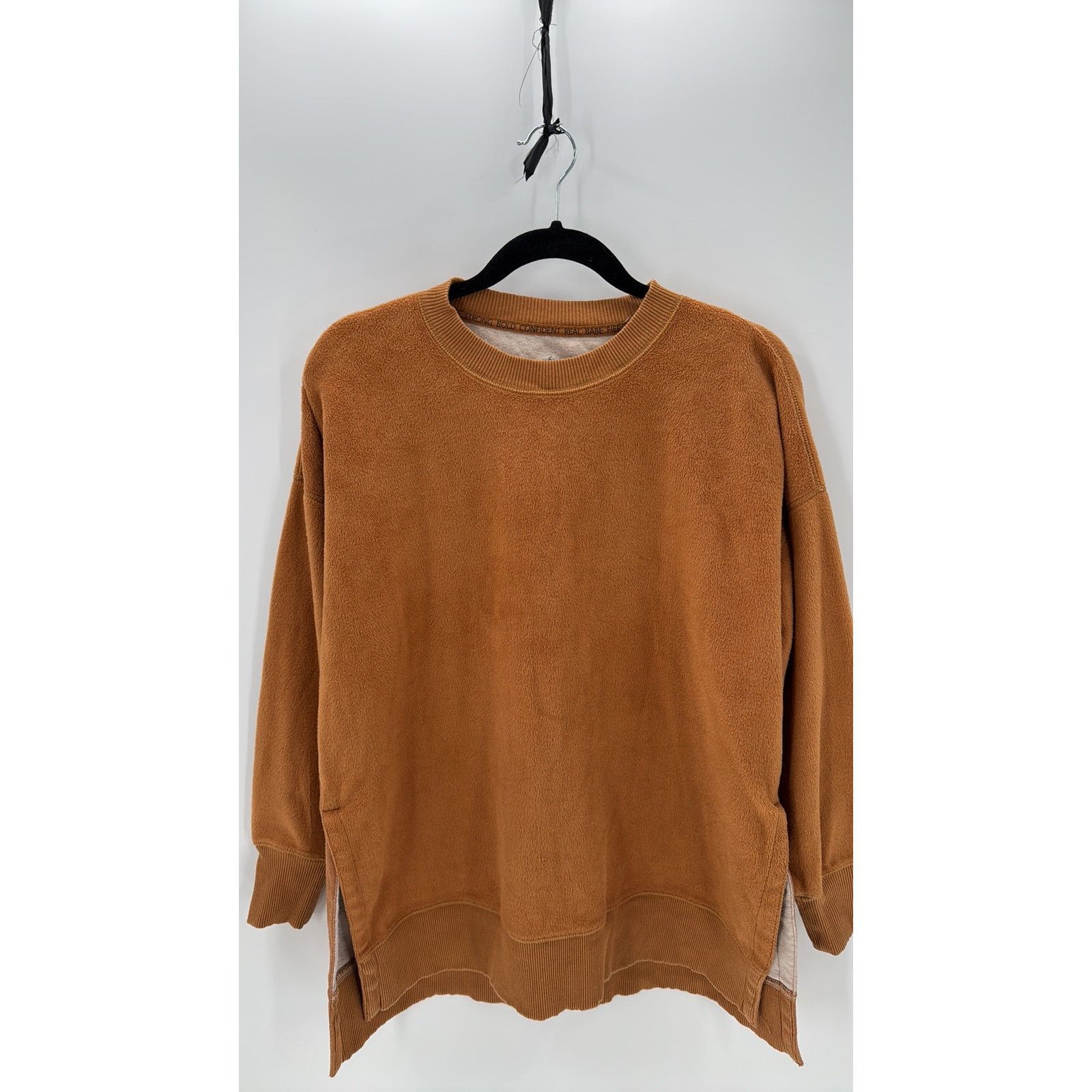 Other Aerie Fleece Sweater sz S Side Slits Burnt Orange oversized Size S / US 4 / IT 40 - 3 Thumbnail