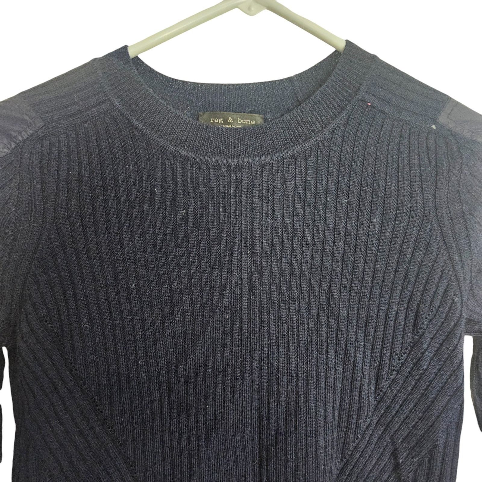 Rag & Bone Rag & Bone Womens Extrafine Merino Wool Sweater XS Navy Blue Size XS / US 0-2 / IT 36-38 - 2 Thumbnail