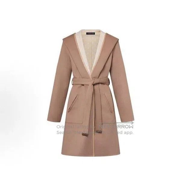 Louis Vuitton Beige Double-Sided Hooded Coat.