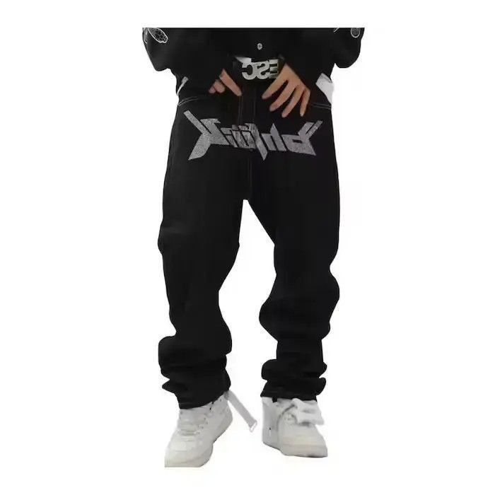 Japanese Brand Dollar Black Baggy Jeans Size US 30 / EU 46 - 2 Thumbnail