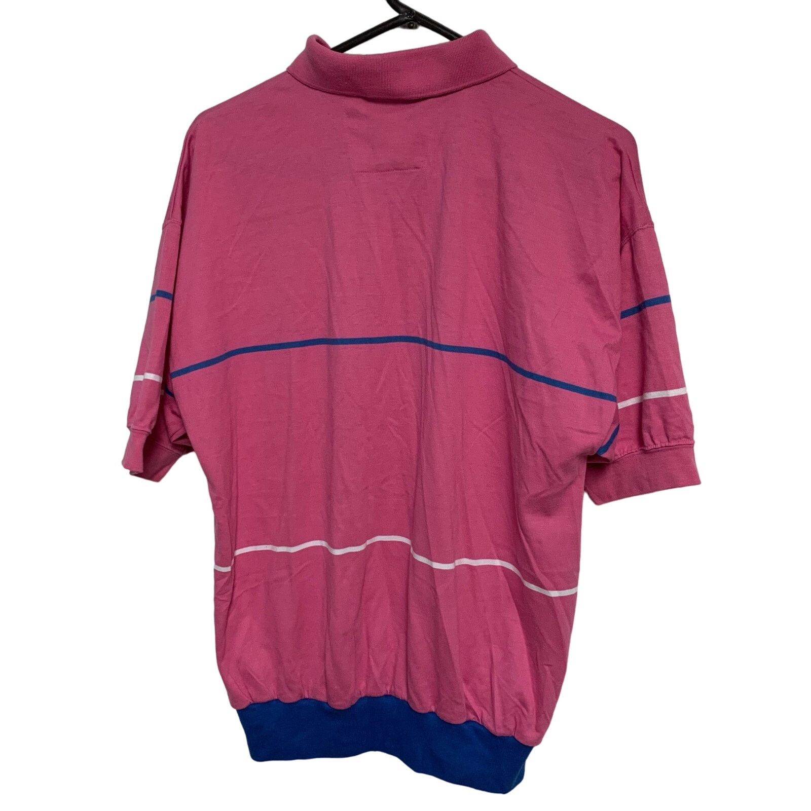 Trader Bay Trader Bay Vintage Men's Pink Striped Retro Polo Shirt Large Size US L / EU 52-54 / 3 - 5 Thumbnail
