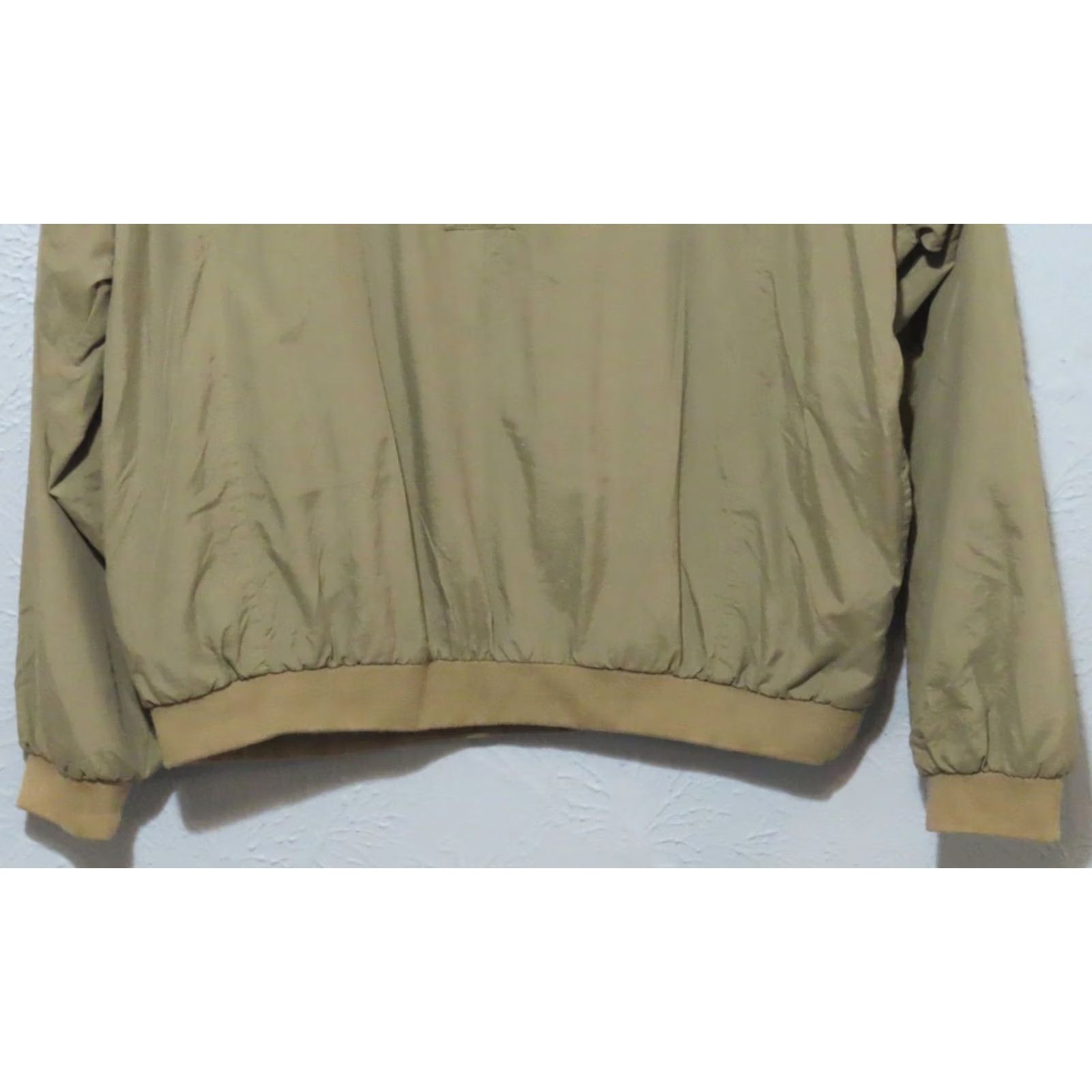 Dockers DOCKERS Golf Men's L 1/2 Button Pullover Windbreaker Jacket Khaki Beige Nylon Zipper Pockets Logo All Seasons Outdoor Windbreaker Summer Fall Winter Size US L / EU 52-54 / 3 - 2 Thumbnail
