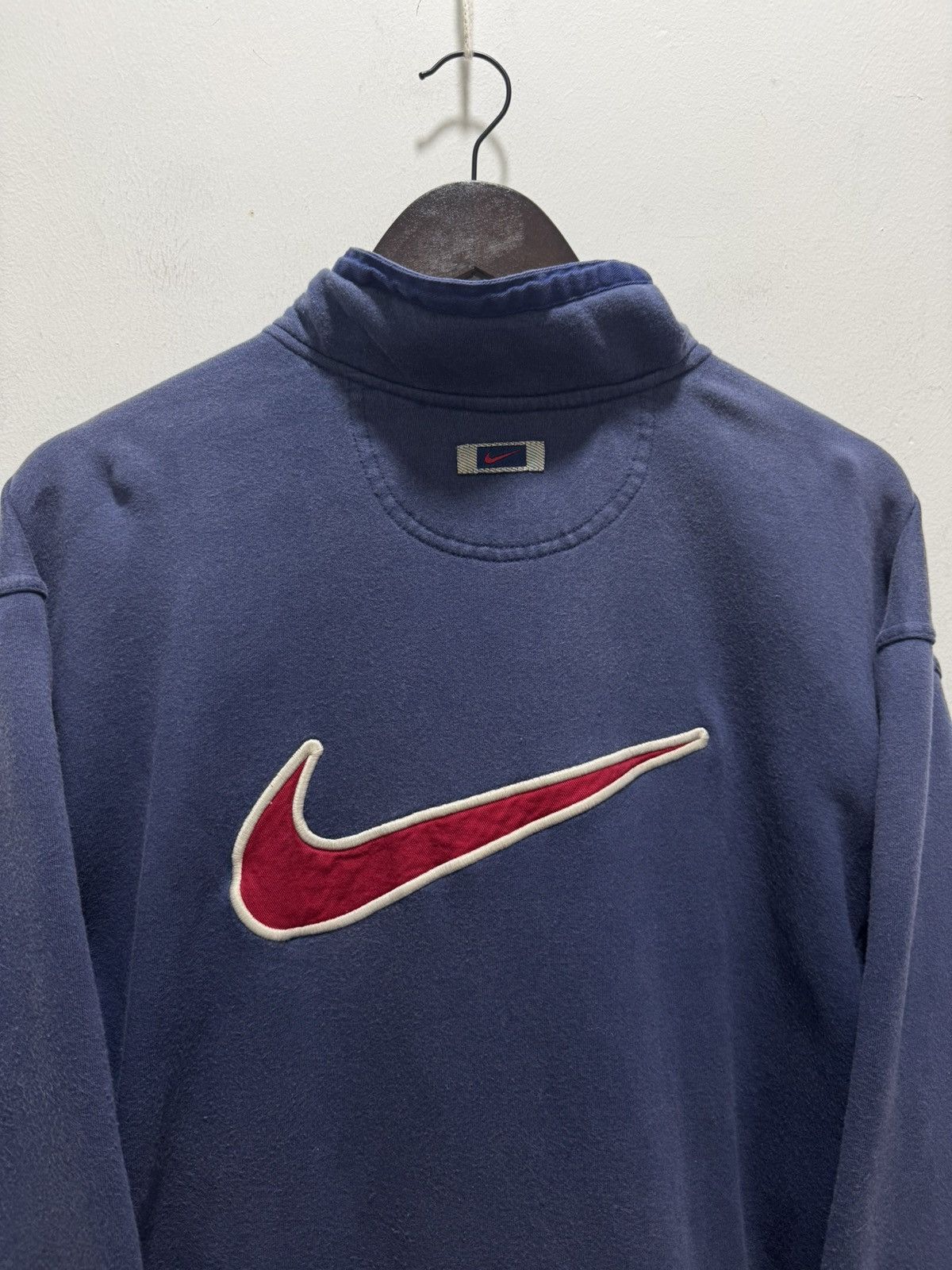 Nike VINTAGE 90s NIKE SWOOSH BIG LOGO EMBROIDERY ZIPPER UP JACKET Size US M / EU 48-50 / 2 - 2 Thumbnail