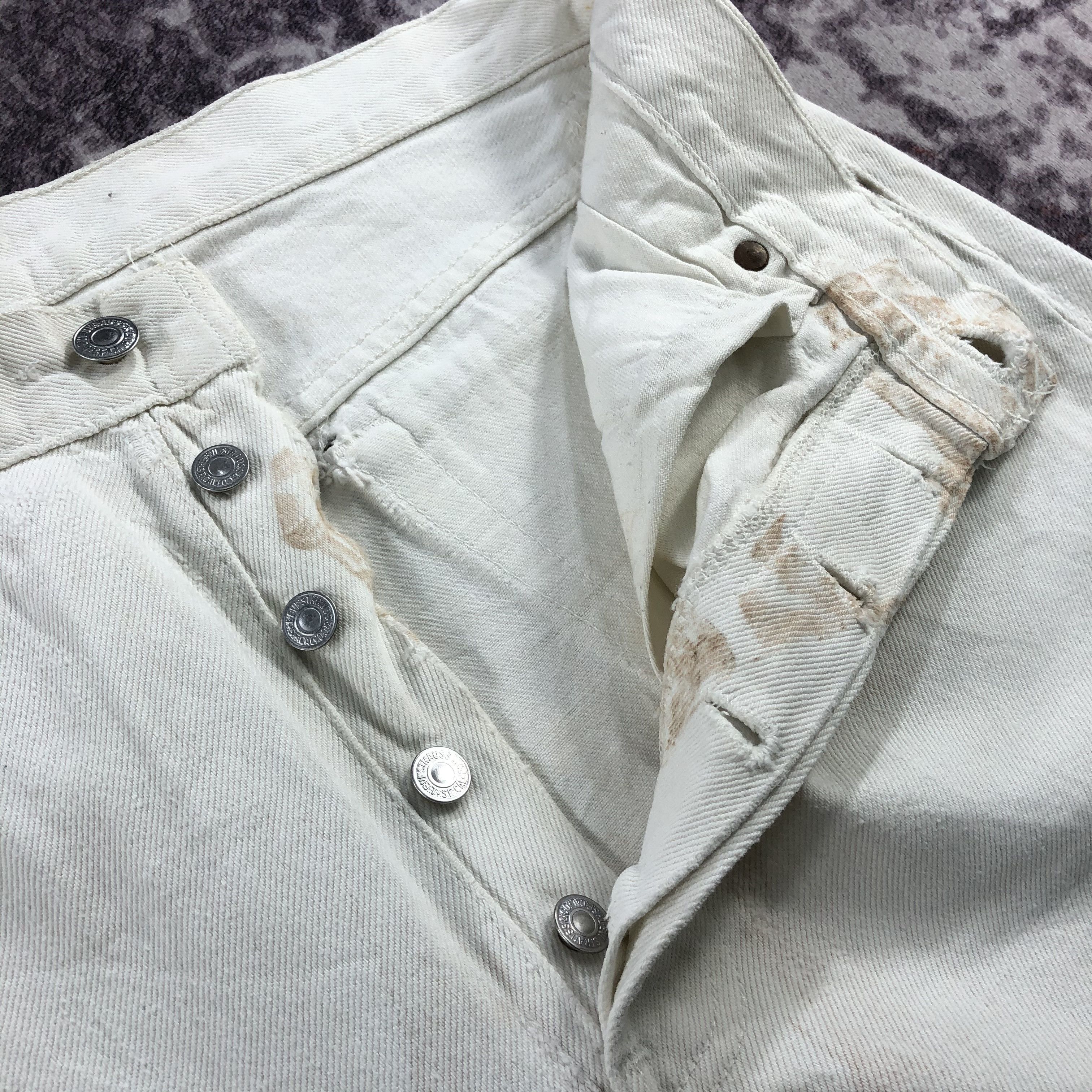 Levi's Vintage 90s White Wash Levis 501 Jeans-JM2638 Size US 33 - 13 Thumbnail