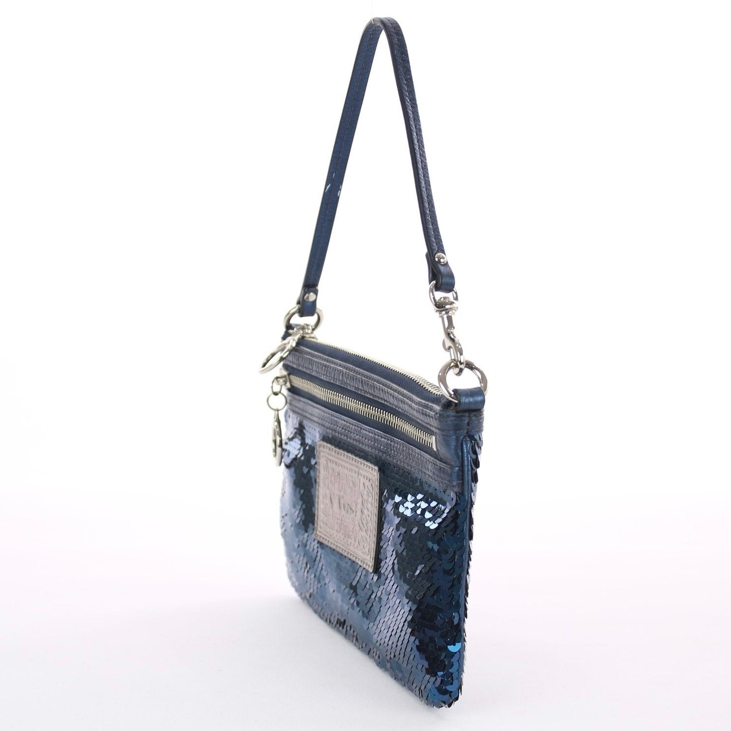 Coach Coach Poppy Y2K Vintage Blue Sequin Wristlet Size ONE SIZE - 3 Thumbnail