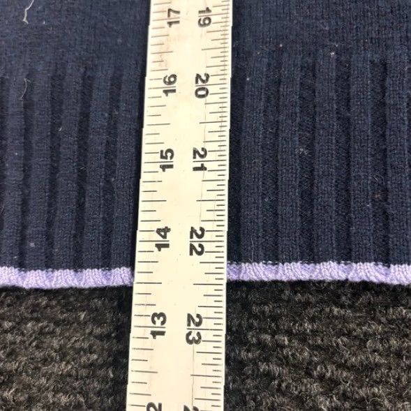 Vintage Woolovers Navy Blue Pure New Wool Quarter Zip Women's Sweater Size L Size L / US 10 / IT 46 - 5 Thumbnail