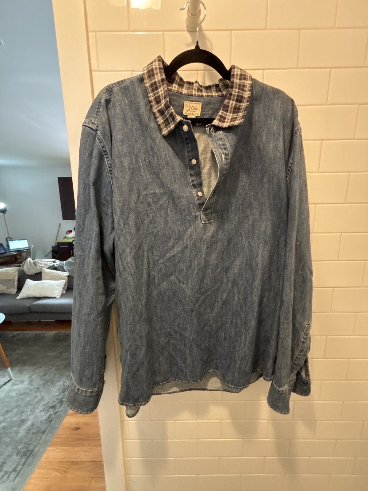 J.Crew J Crew Denim Shirt Size US XL / EU 56 / 4 - 3 Thumbnail
