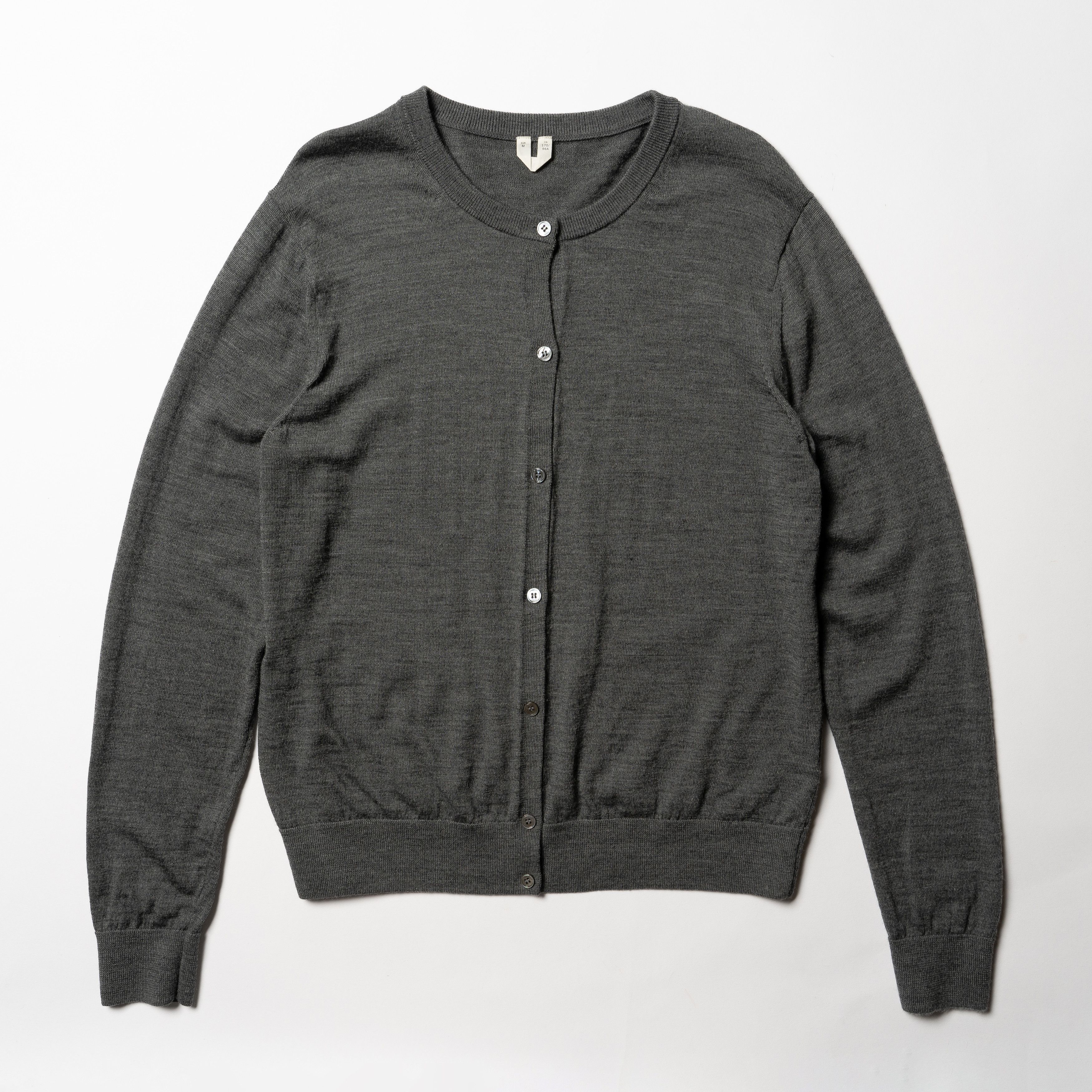 Arket 🔴 ARKET Grey Wool Cardigan Crew Neck Size M / US 6-8 / IT 42-44 - 1 Thumbnail