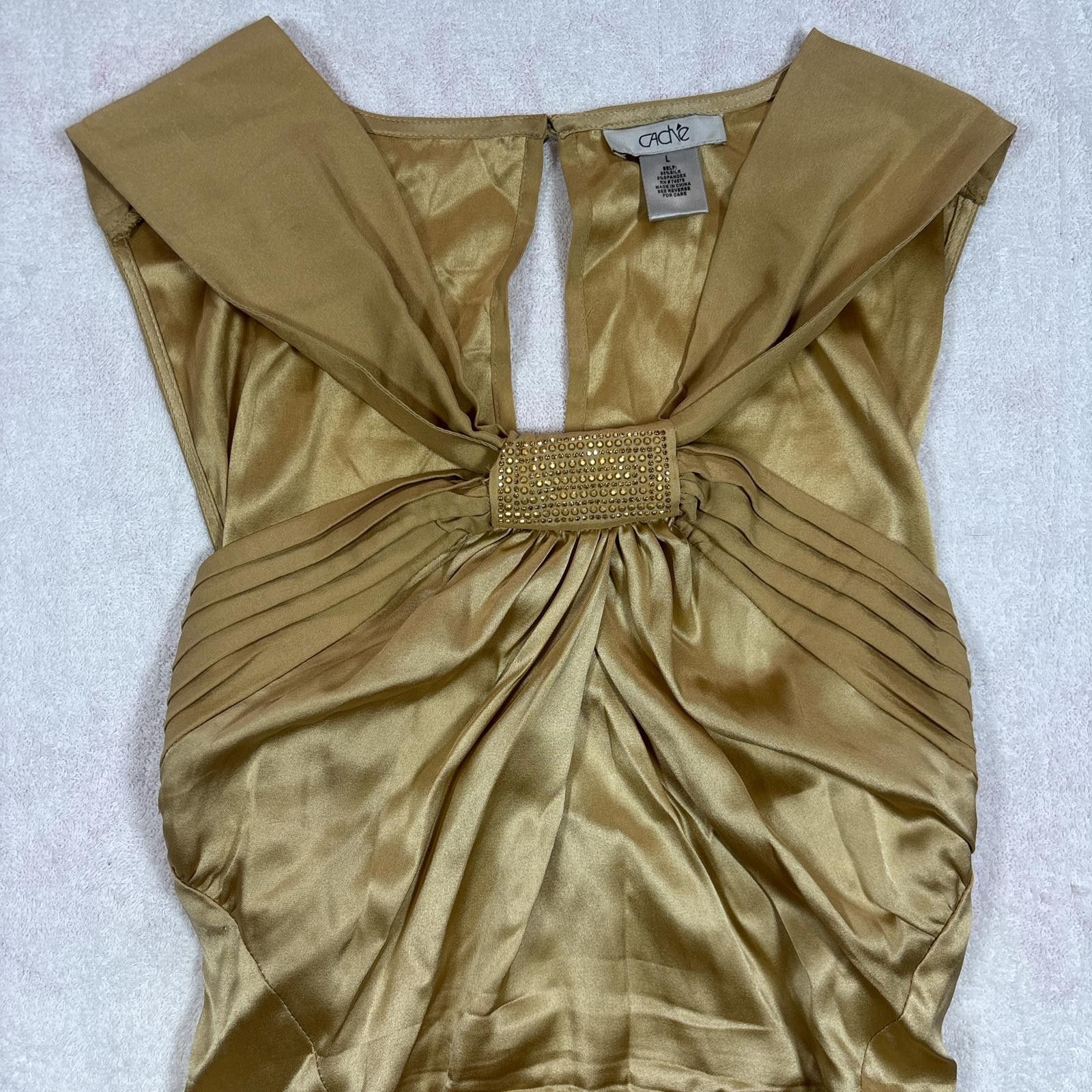 Other y2k silk rhinestone cache halter top Size L / US 10 / IT 46 - 5 Thumbnail