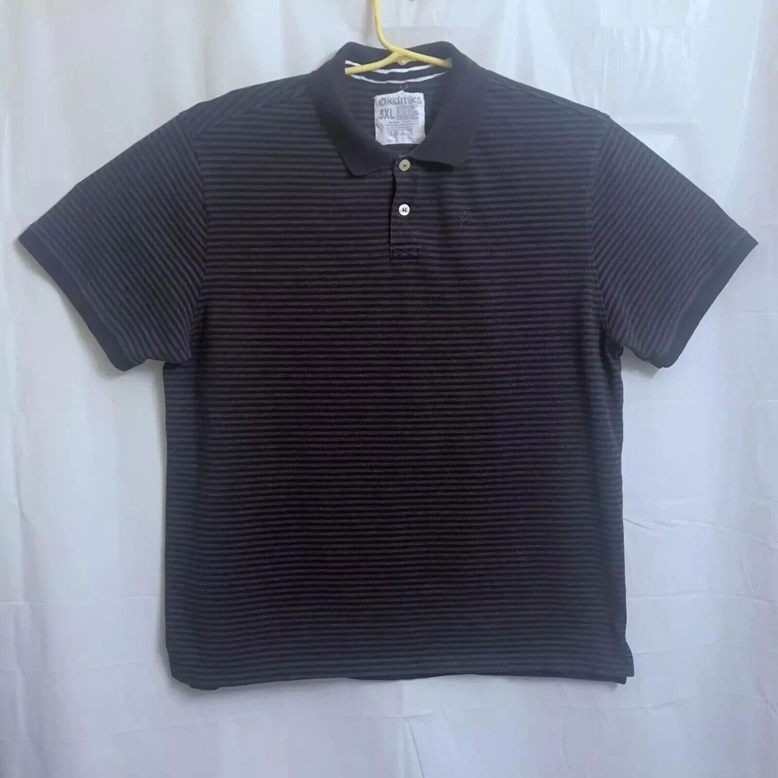 Akademiks Akademiks Polo Shirt Men's 5XL Black Grey Striped Size US XXL / EU 58 / 5 - 1 Thumbnail