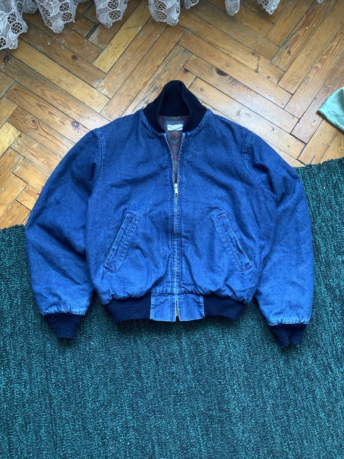 Oshkosh 🔥VINTAGE OSHKOSH DENIM BOMBER 90s MADE IN USA Size US S / EU 44-46 / 1 - 5 Thumbnail