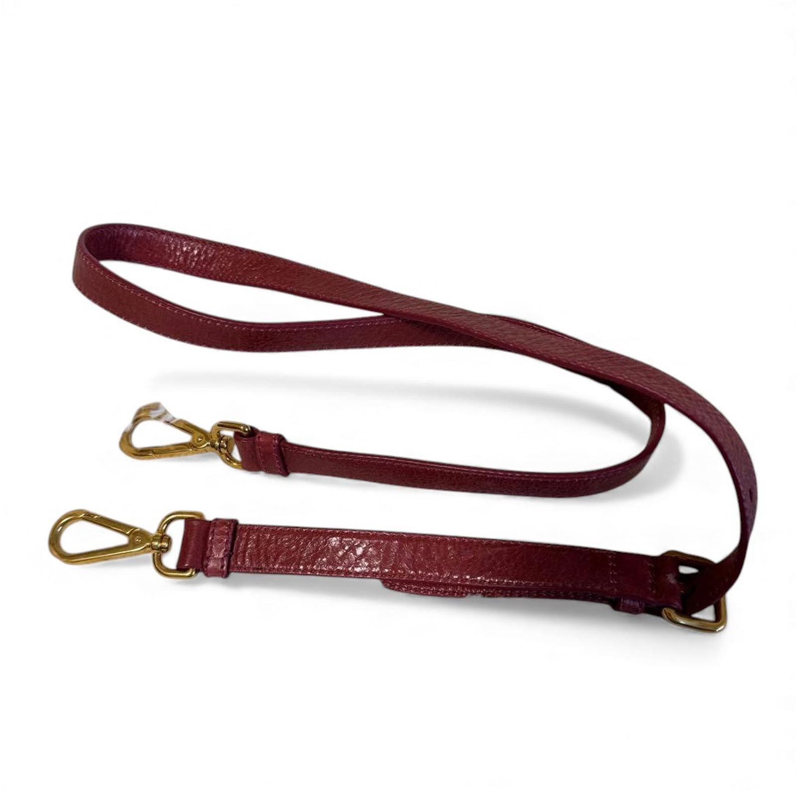 Miu Miu Miu Miu - Burgundy Leather Women's Handbag Size ONE SIZE - 9 Thumbnail