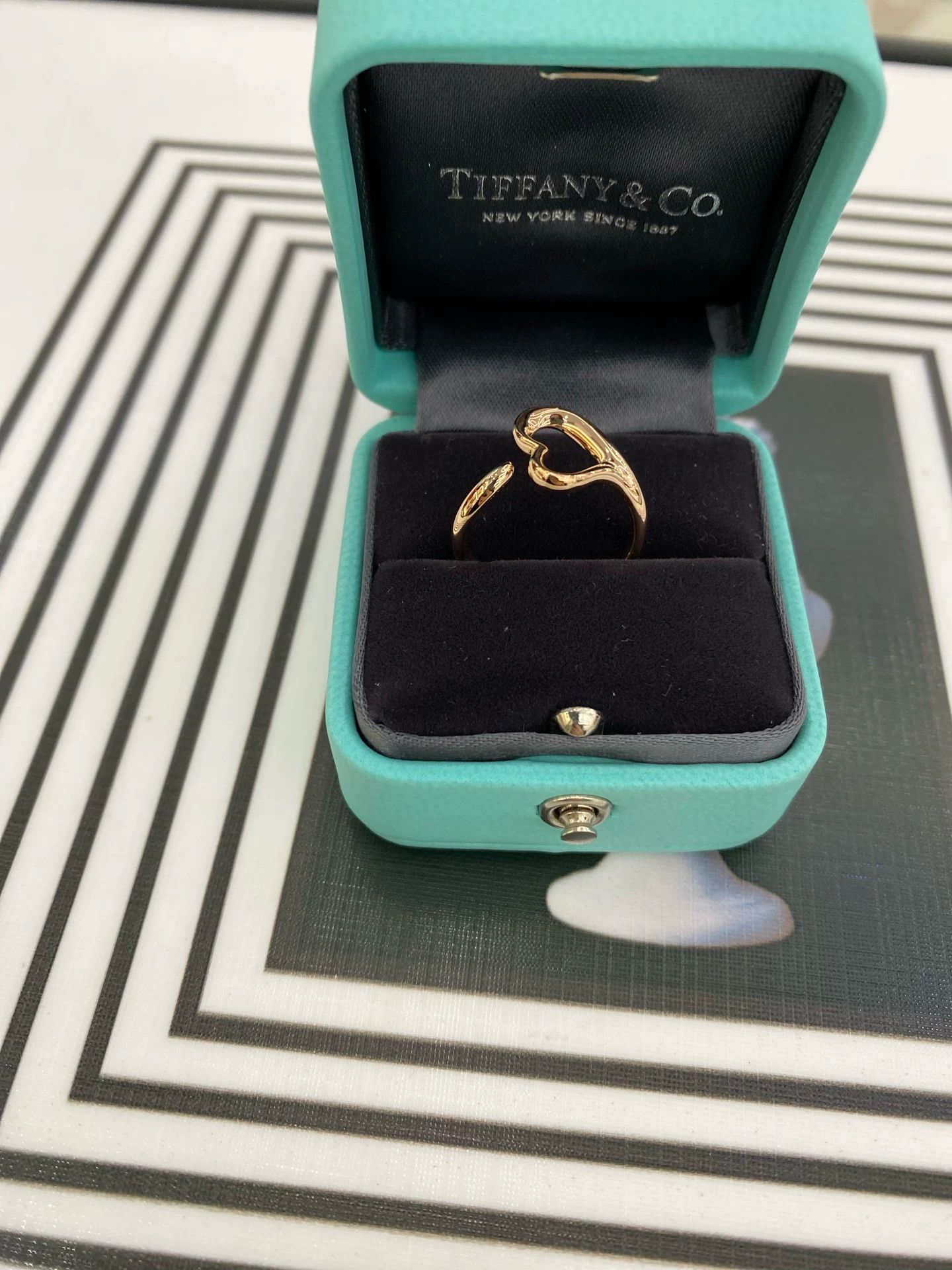 Tiffany & Co. Tiffany Heart Open Ring 18k Rose Gold Size ONE SIZE - 1 Thumbnail