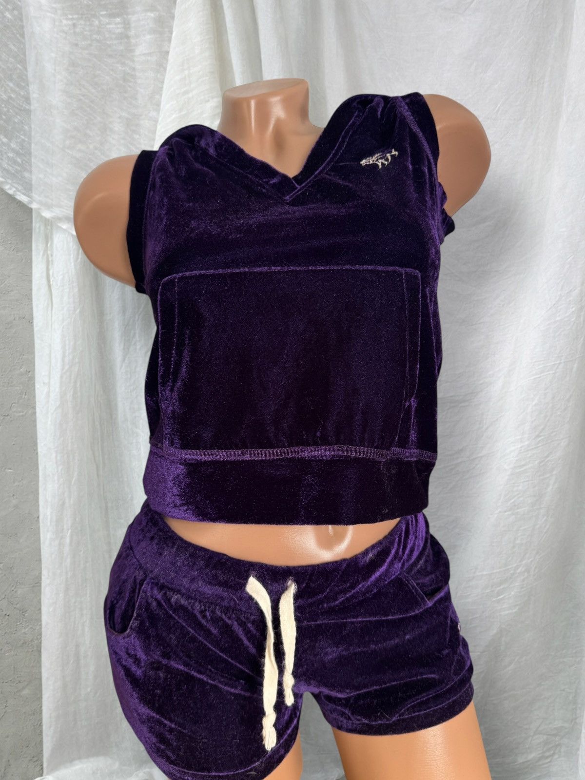 Abercrombie & Fitch Abercrombie & Fitch Vintage Y2K Glam Sexy Hoodie & Shorts Size S / US 4 / IT 40 - 2 Thumbnail