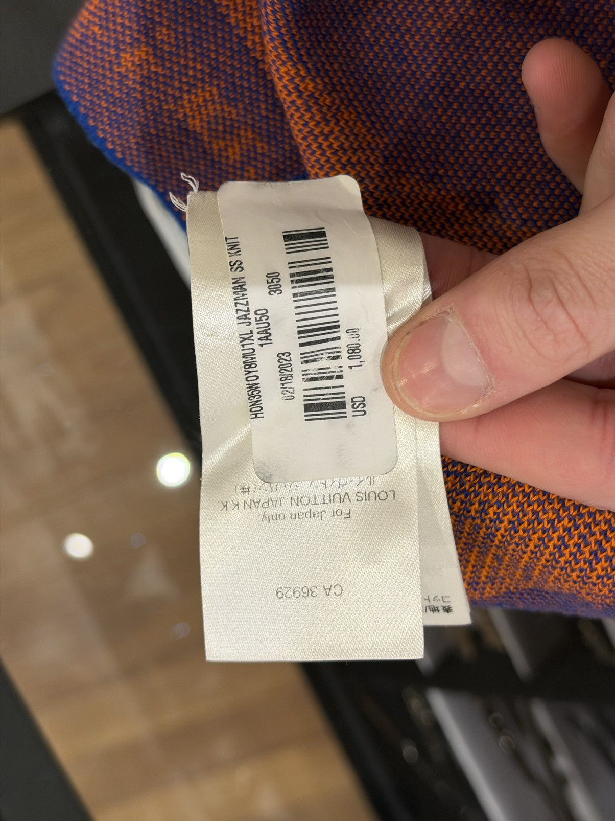 Louis Vuitton Louis Vuitton Jazzman Short Sleeve Knit - Blue/Orange Size US XXL / EU 58 / 5 - 12 Thumbnail
