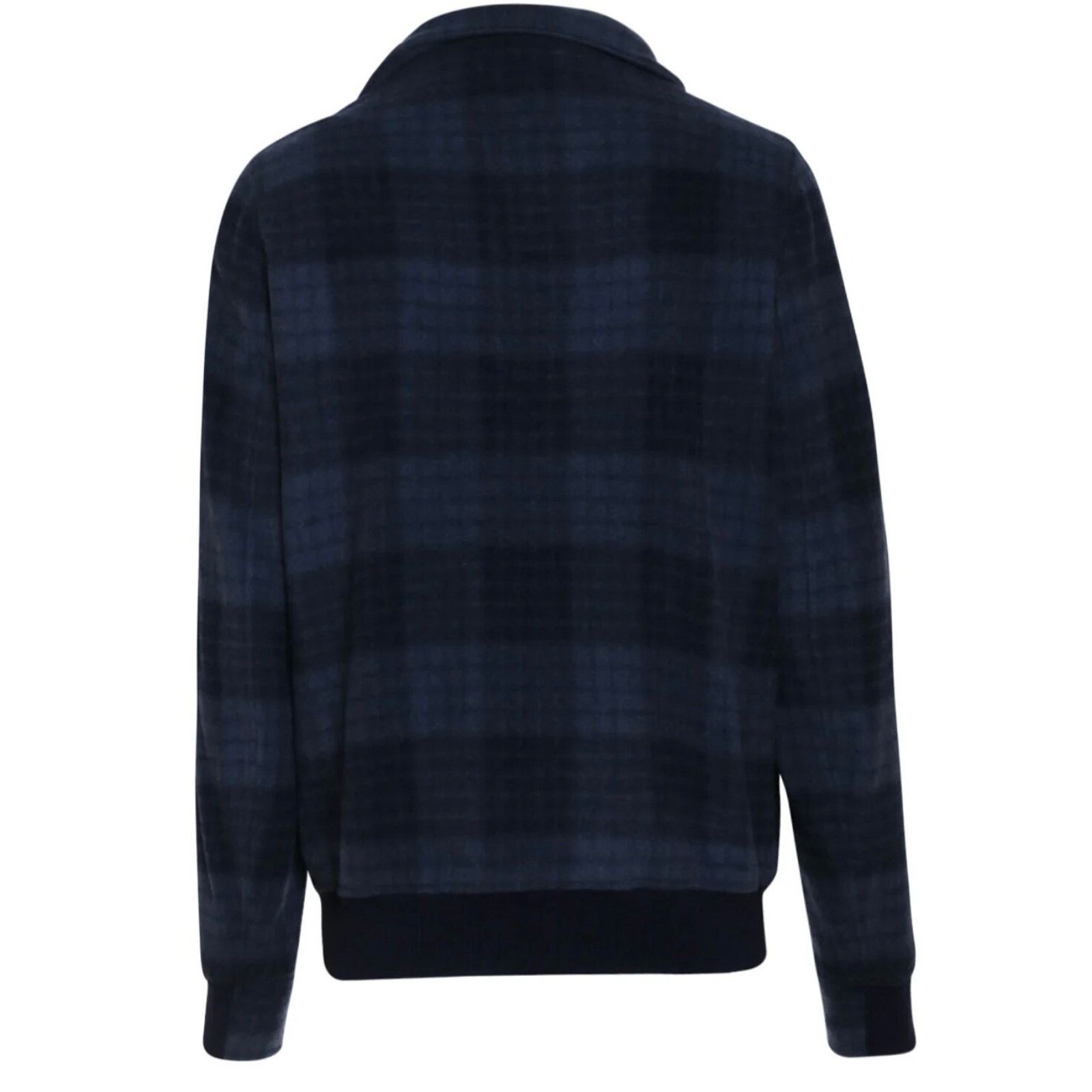 Brunello Cucinelli $6600 Brunello Cucinelli Blue Checked Wool Llama Bomber IT48 Size US M / EU 48-50 / 2 - 2 Thumbnail