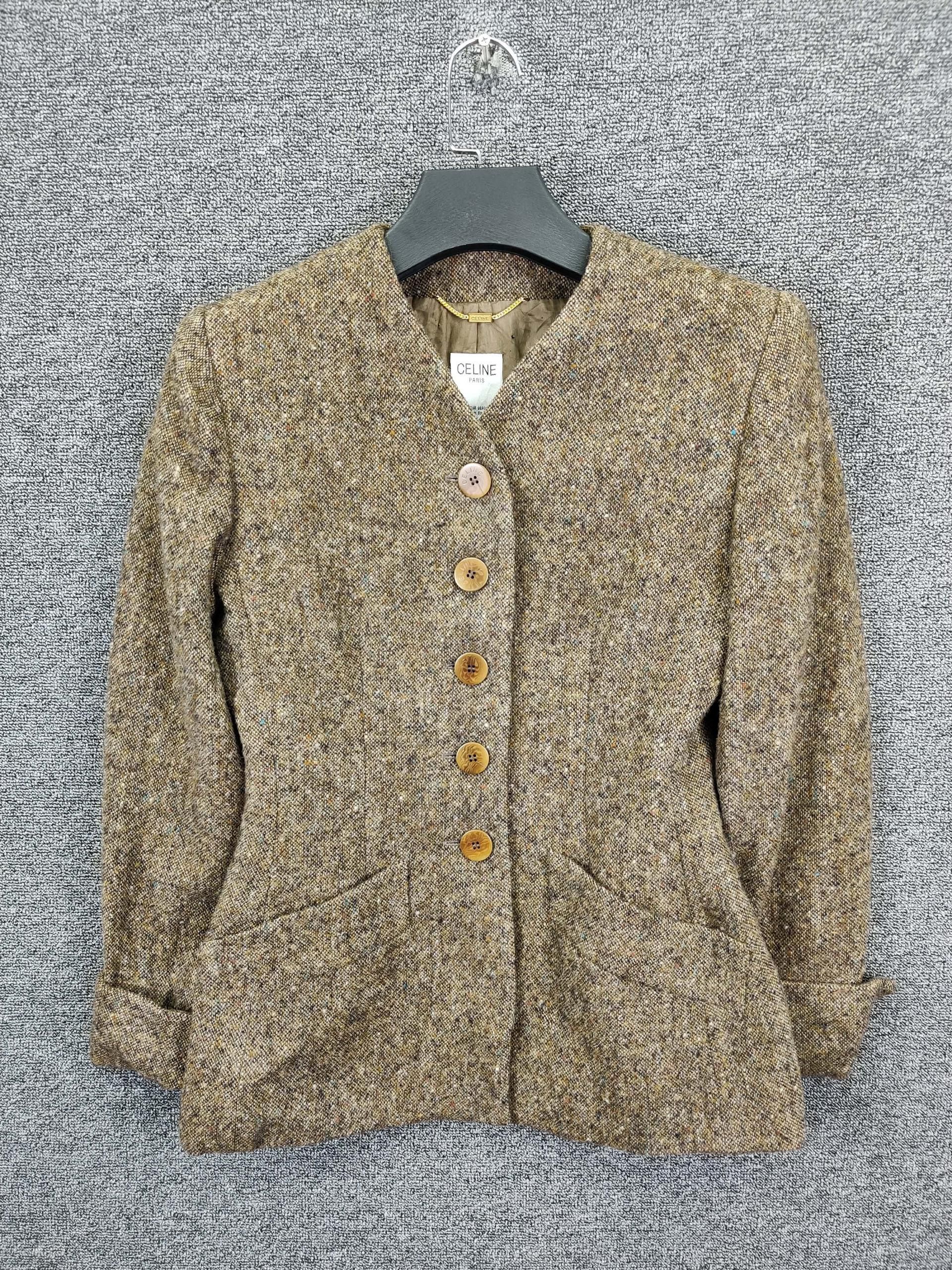 Celine Celine Paris Wool Tweed Coat Jacket Size S / US 4 / IT 40 - 1 Thumbnail